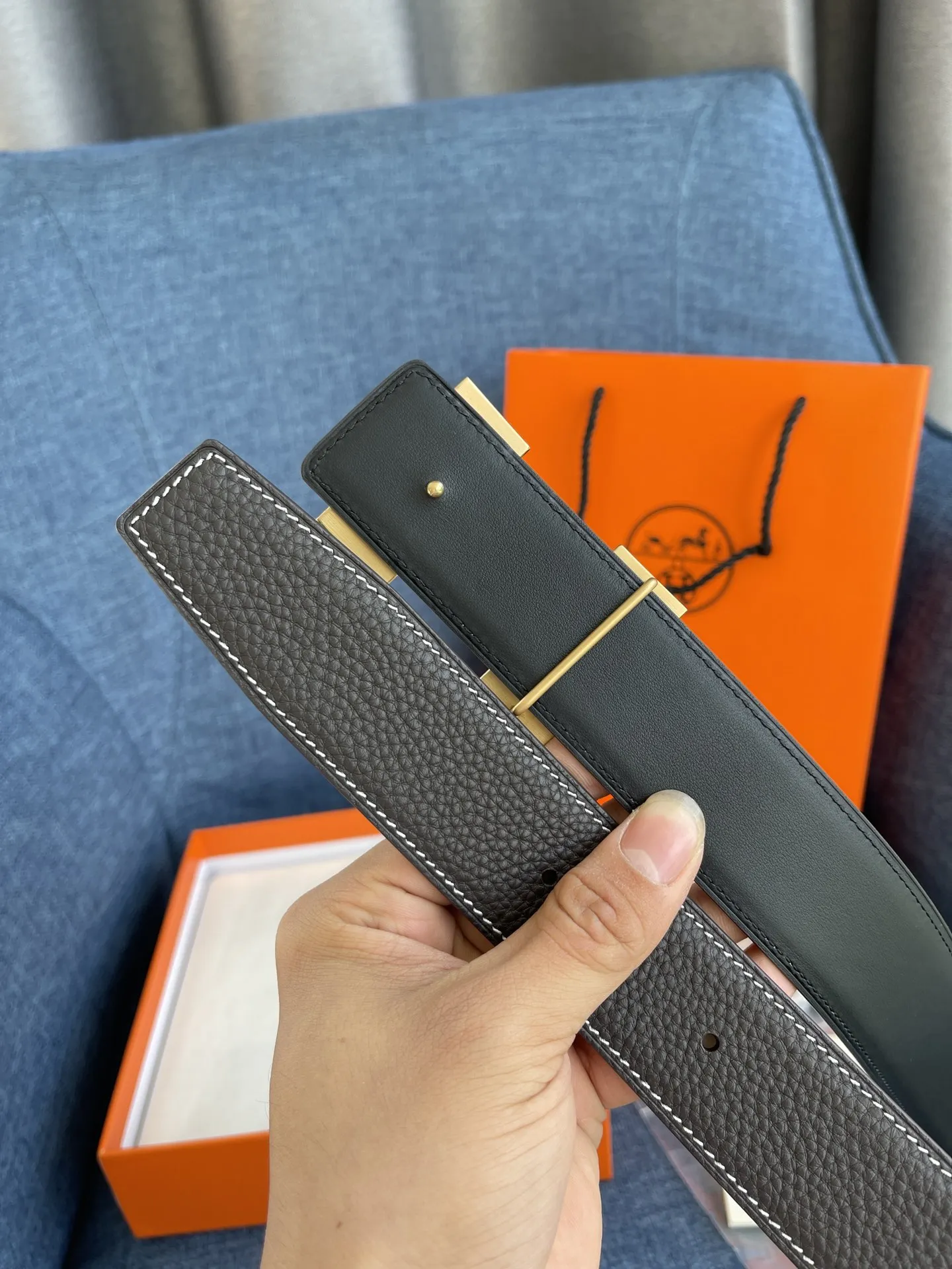 エルメス新作黒レザーベルトHバックル - 画像 (7)