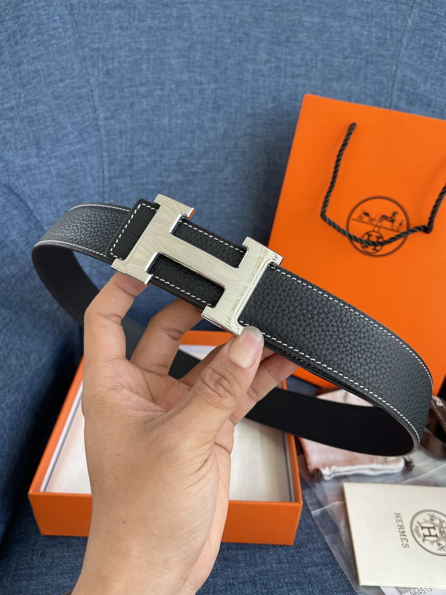 エルメス新作黒レザーベルトバックル - 画像 (5)