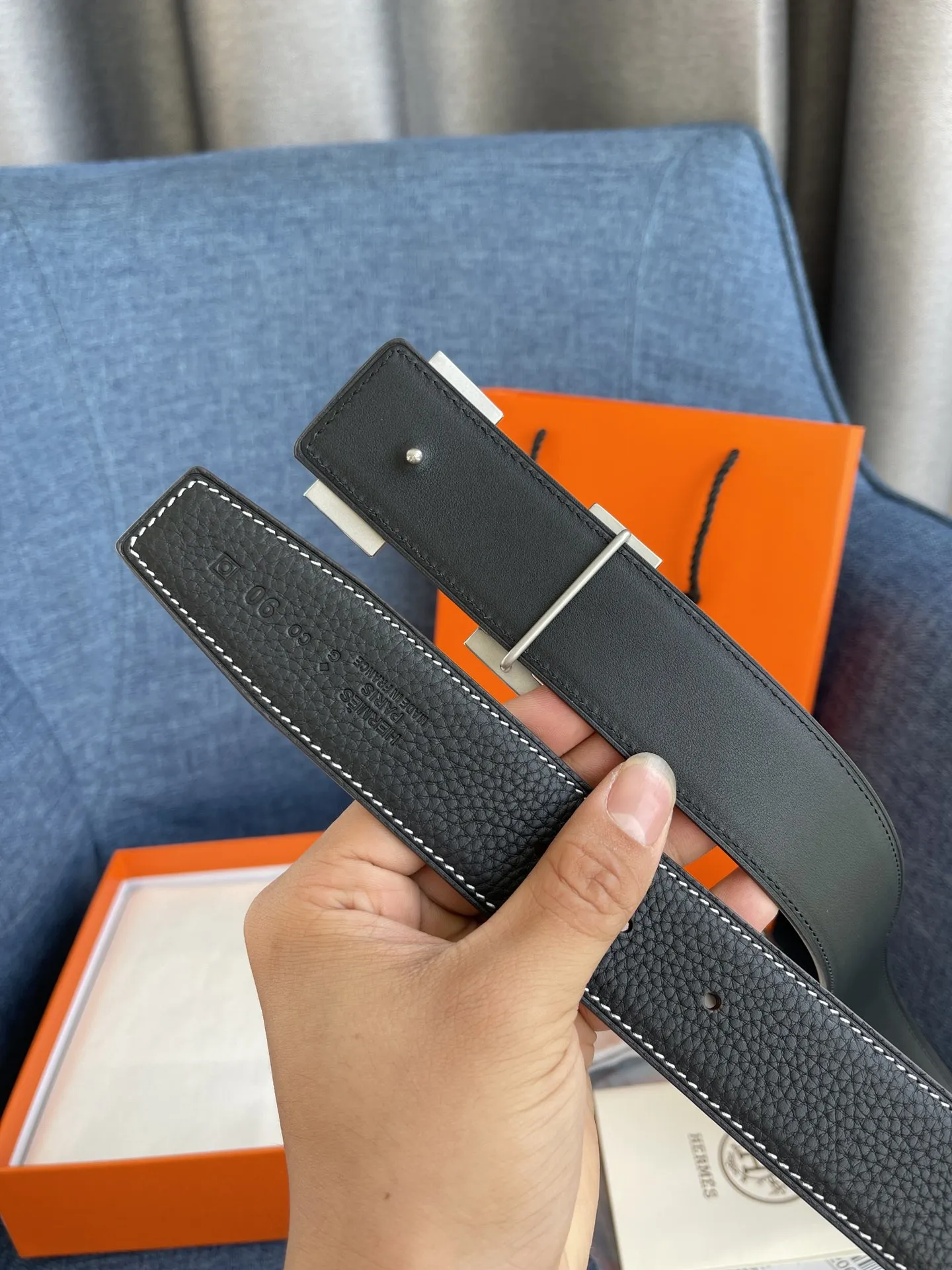 エルメス新作黒レザーベルトバックル - 画像 (7)