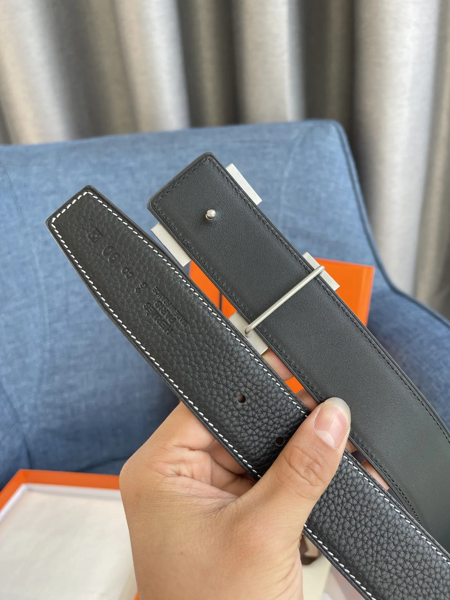 エルメス新作黒レザーベルトHバックル - 画像 (7)