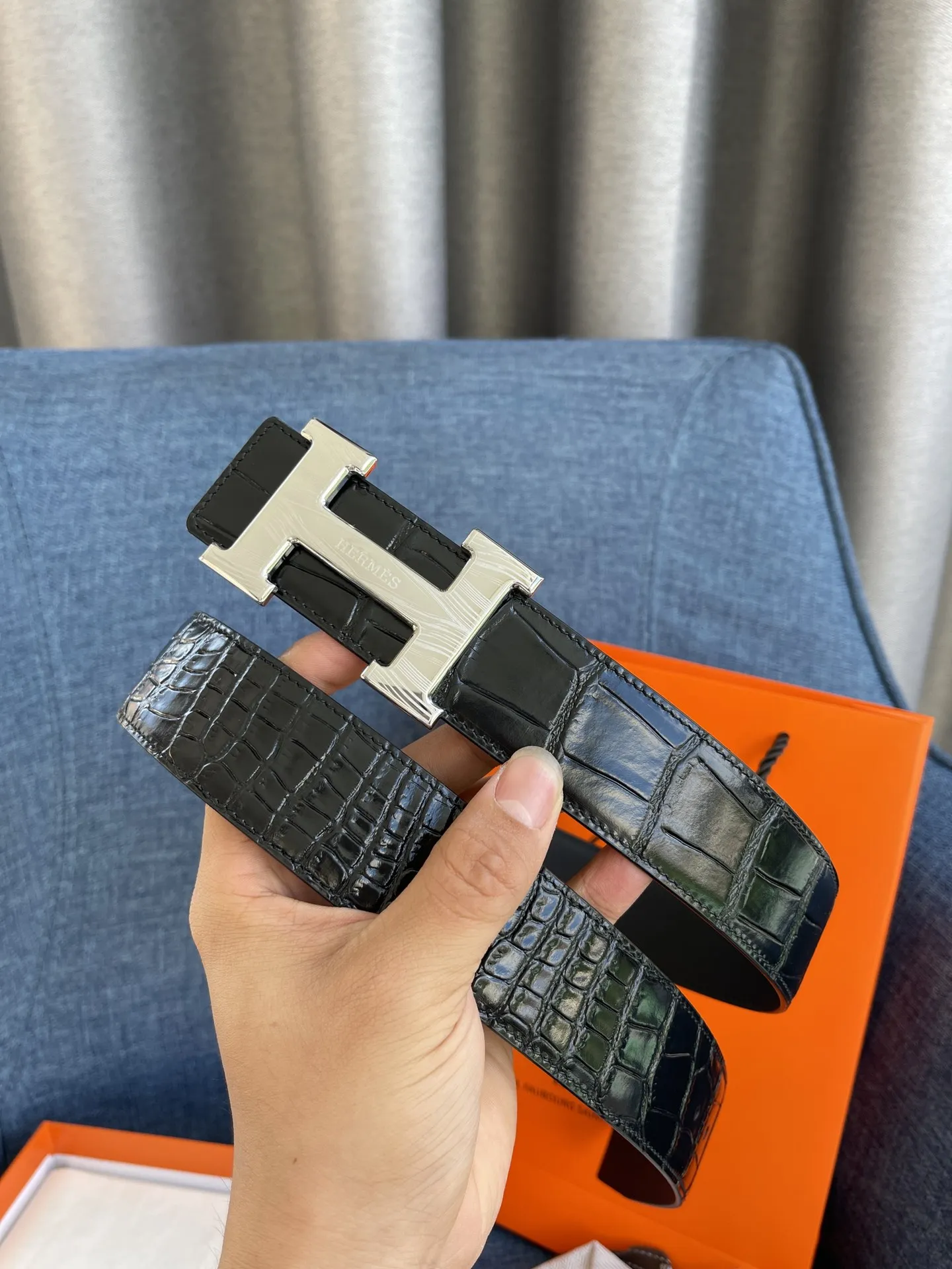 エルメス新作黒クロコダイルベルト - 画像 (3)