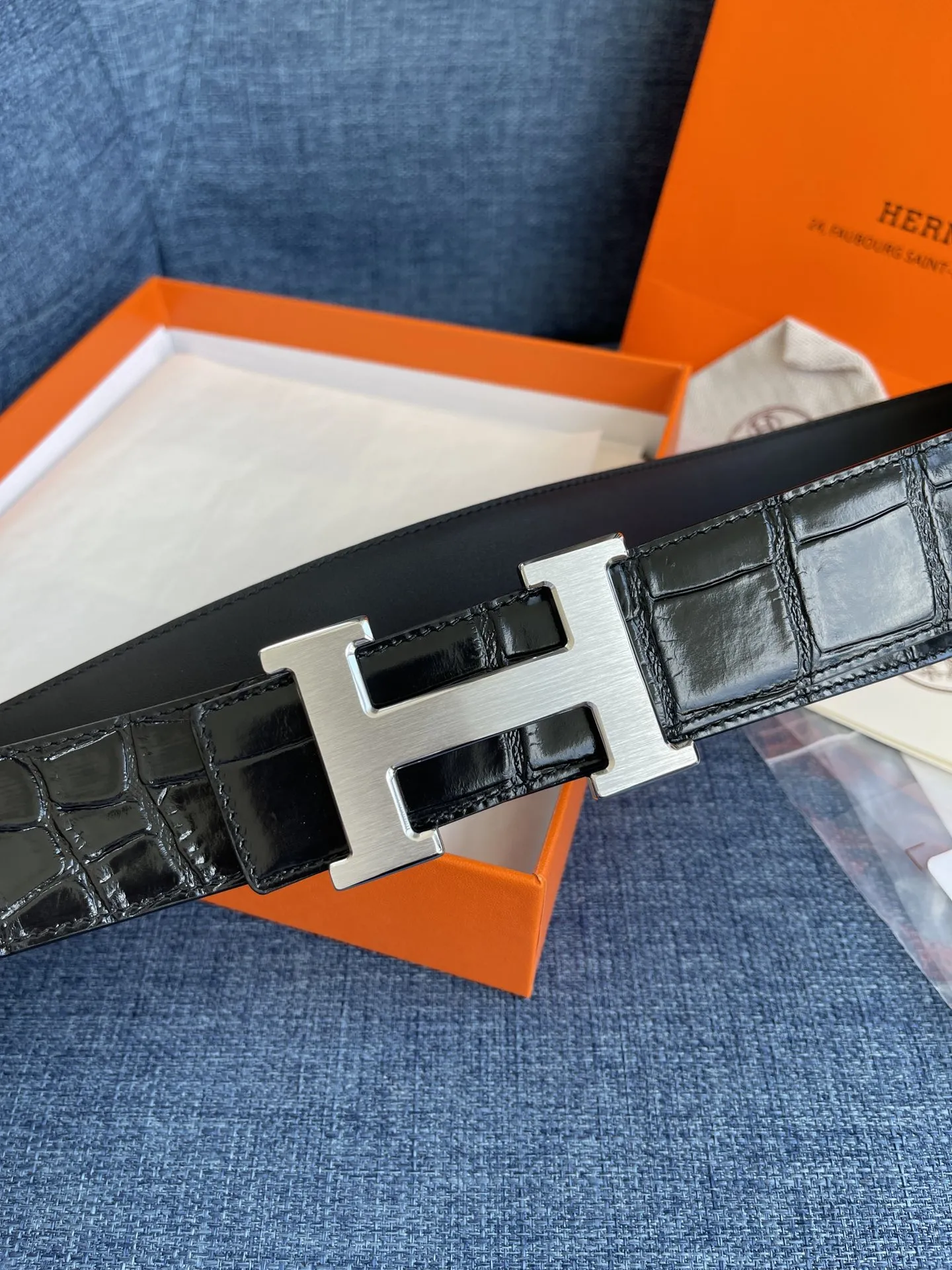 エルメス新作黒コンステンスベルトバックル - 画像 (6)