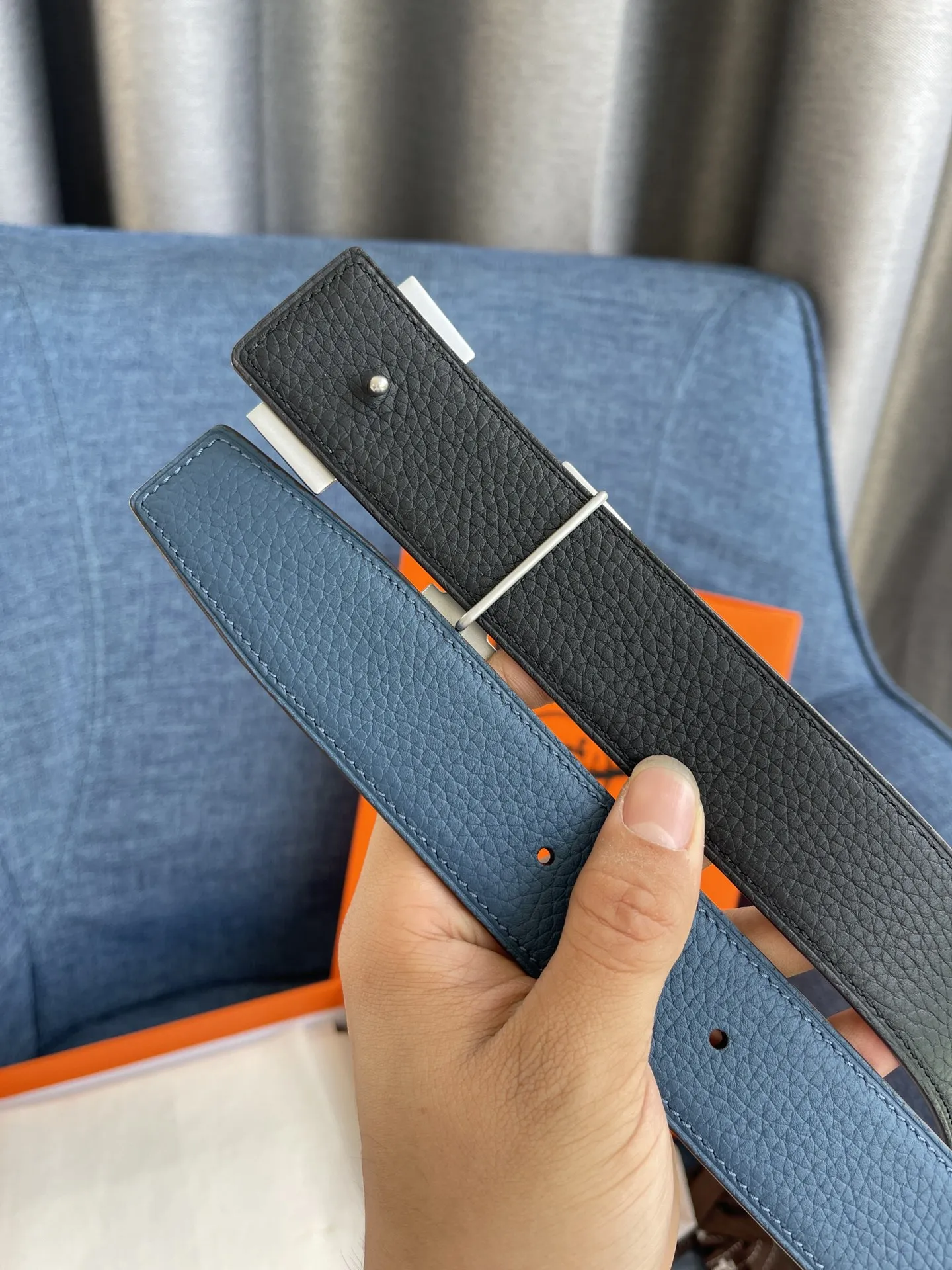 Hermès新作CONSTANCE BELTブルーレザー38mm - 画像 (7)