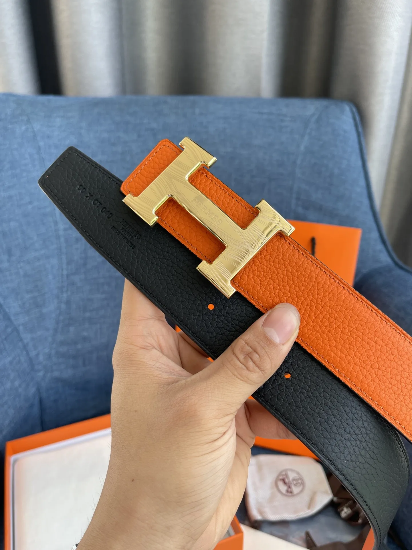 Hermès新作オレンジレザーベルト38mm - 画像 (4)