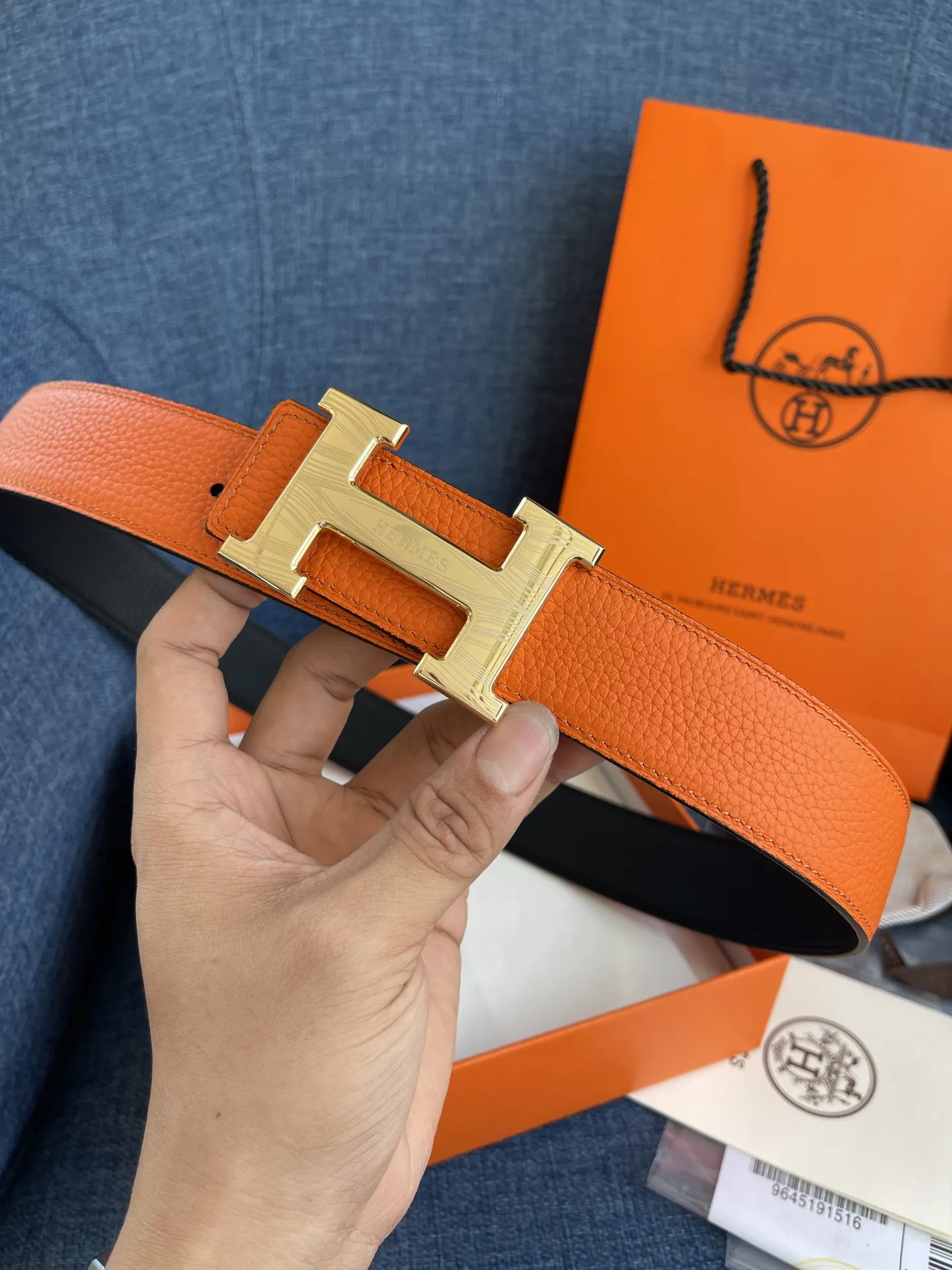 Hermès新作オレンジレザーベルト38mm - 画像 (5)