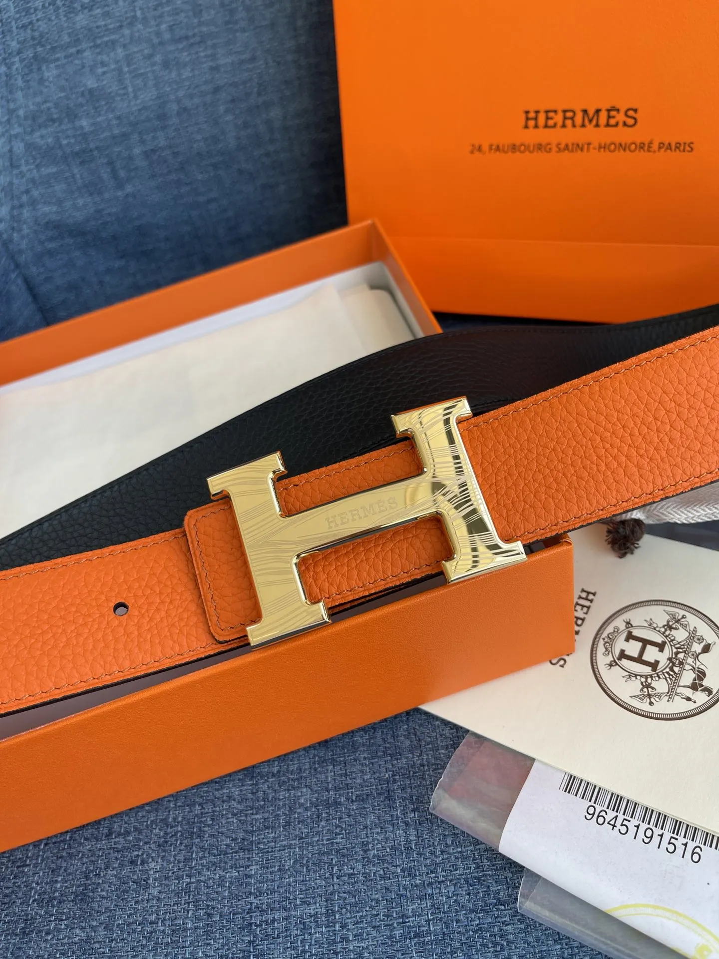 Hermès新作オレンジレザーベルト38mm - 画像 (6)