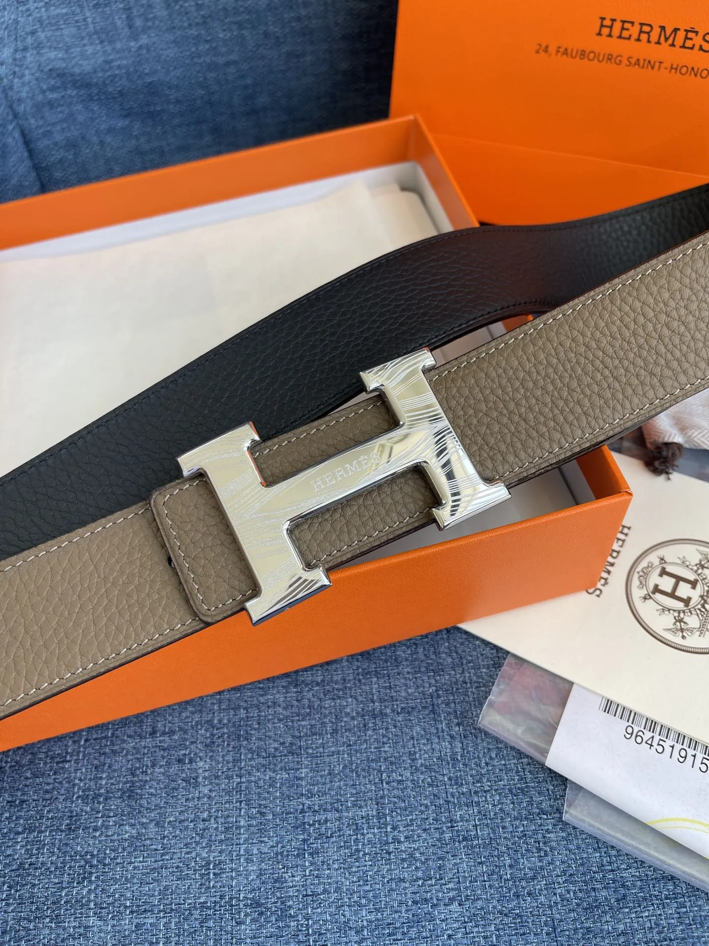 エルメス新作コンステンスベルトグレー可逆式 - 画像 (6)