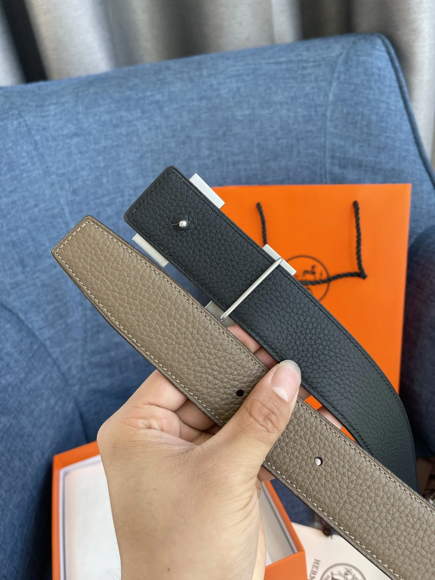 エルメス新作コンステンスベルトグレー可逆式 - 画像 (7)