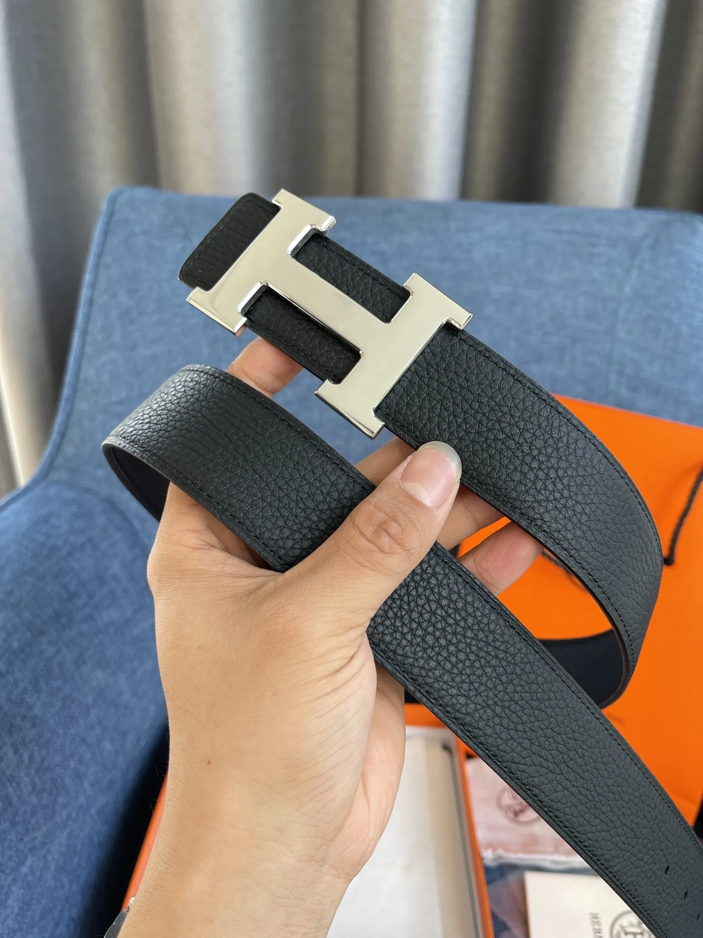 Hermès新作黒レザーベルト38mm - 画像 (3)
