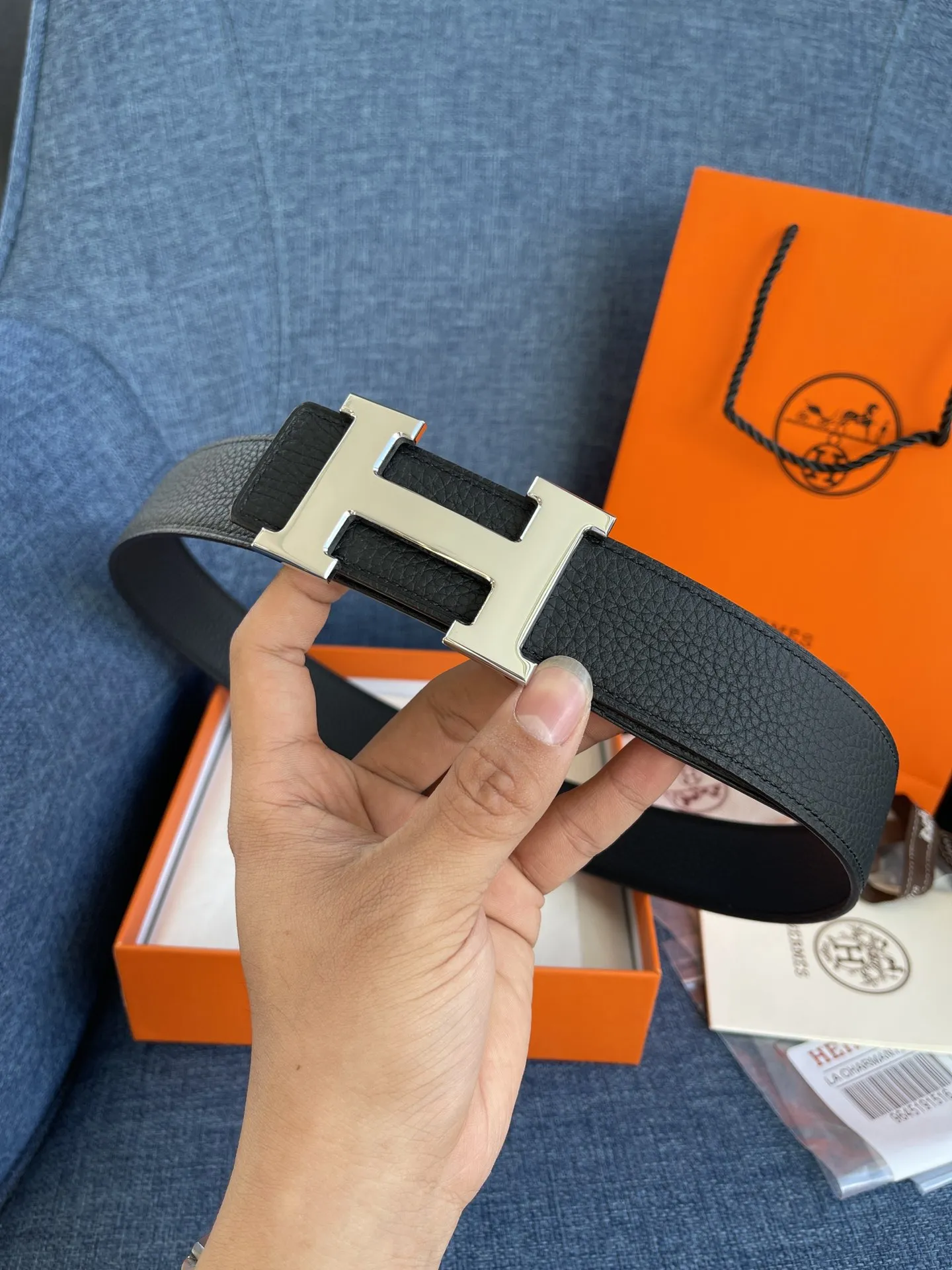 Hermès新作黒レザーベルト38mm - 画像 (5)