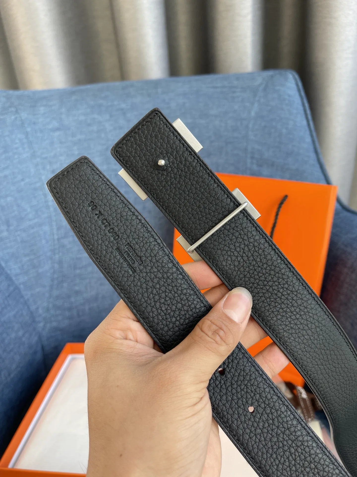 Hermès新作黒レザーベルト38mm - 画像 (7)