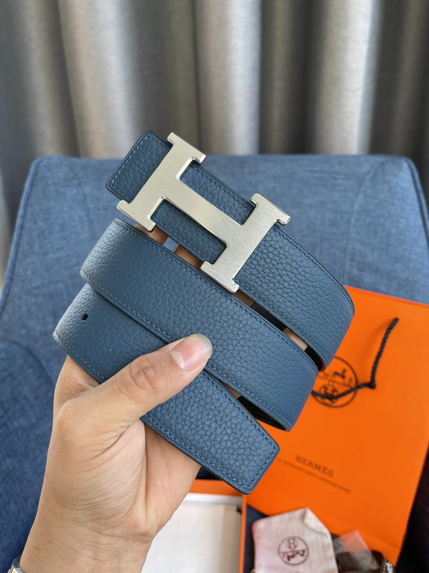 エルメス新作ブルーコンステンスベルト