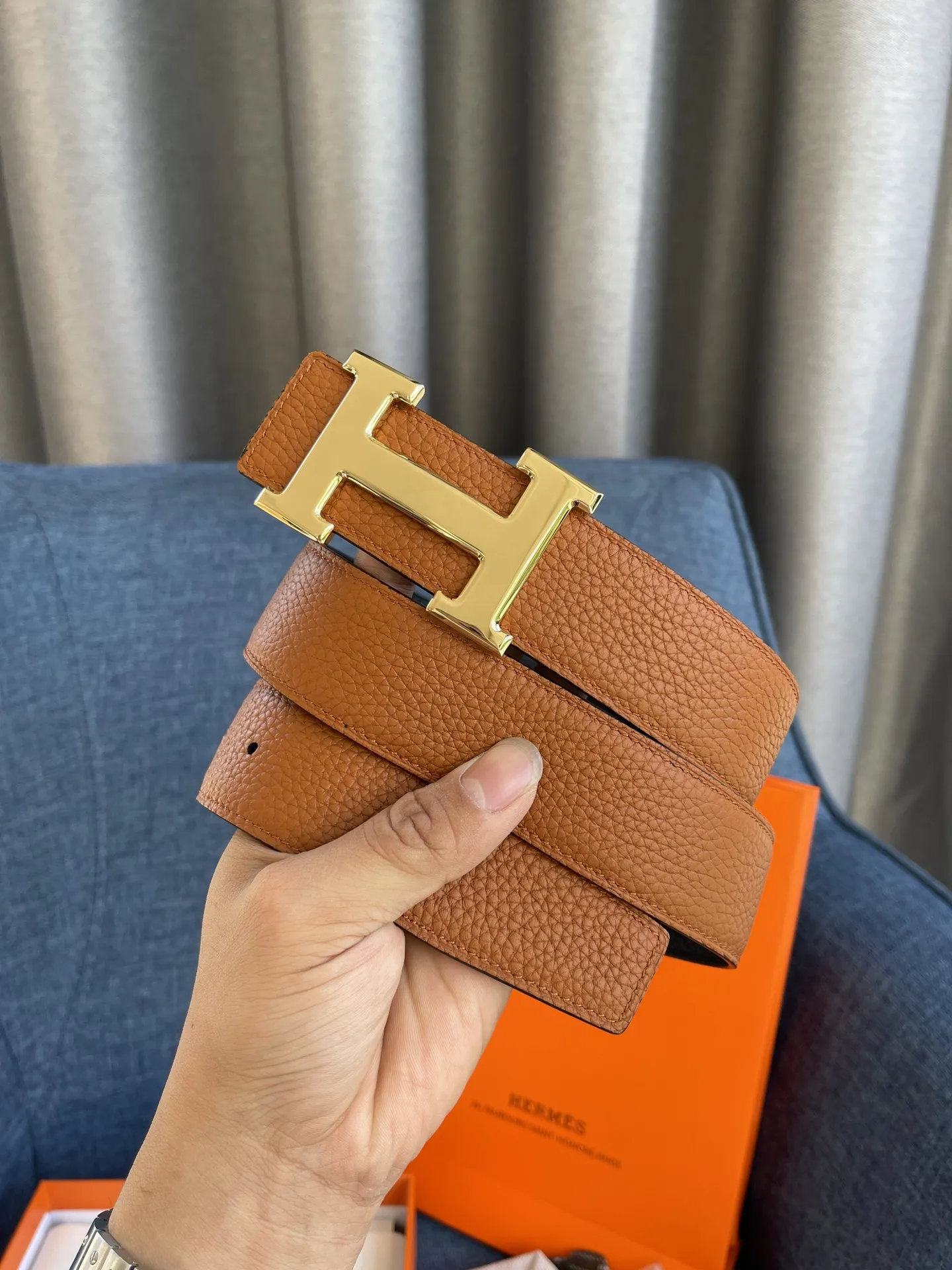 HERMES CONSTANCE BELT 新作 タンカラーリバーシブル