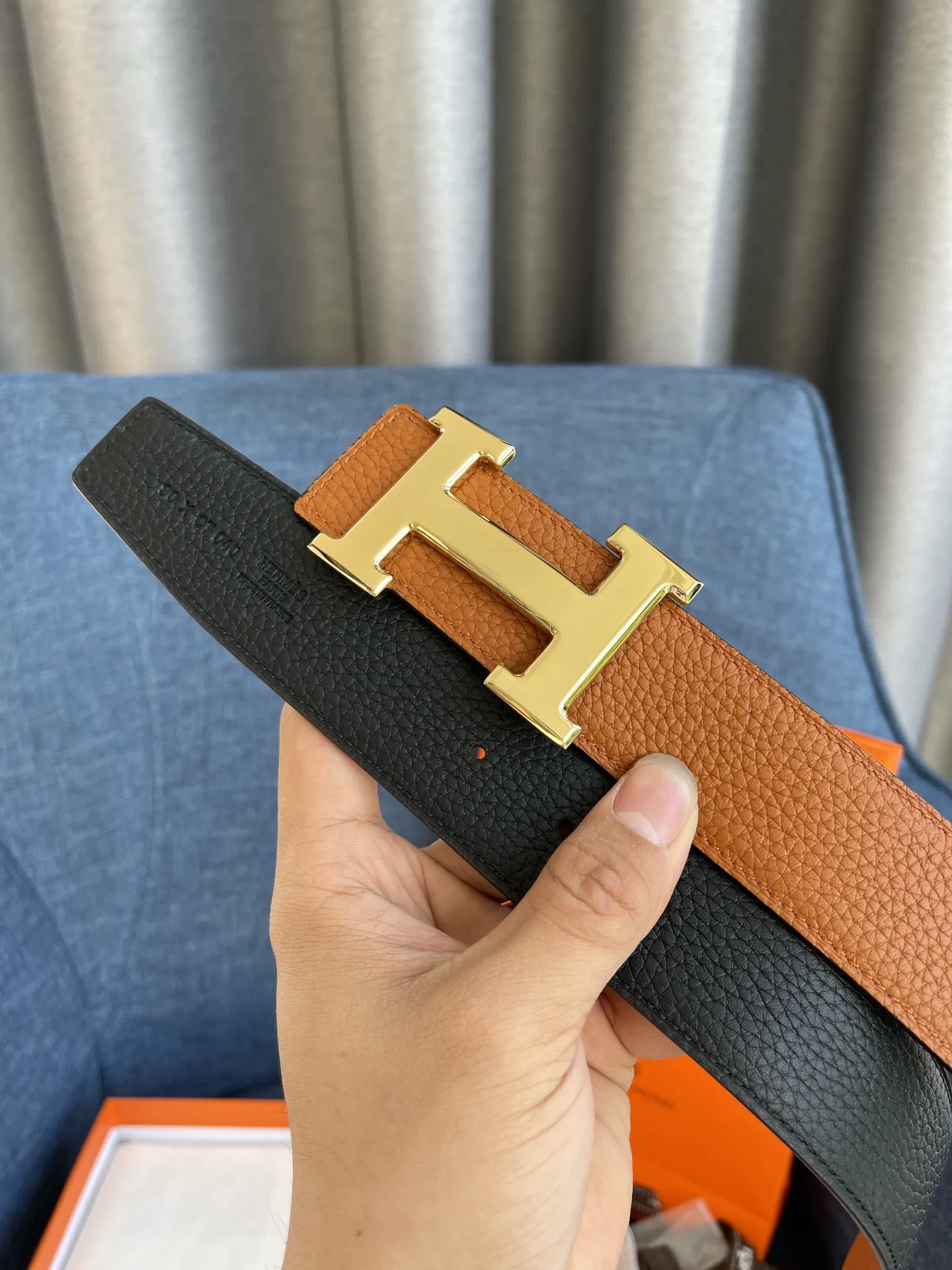HERMES CONSTANCE BELT 新作 タンカラーリバーシブル - 画像 (4)