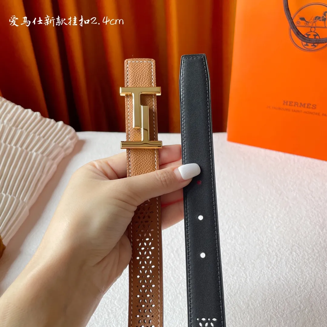 エルメス 茶色 レザーベルト HERMES - 画像 (5)
