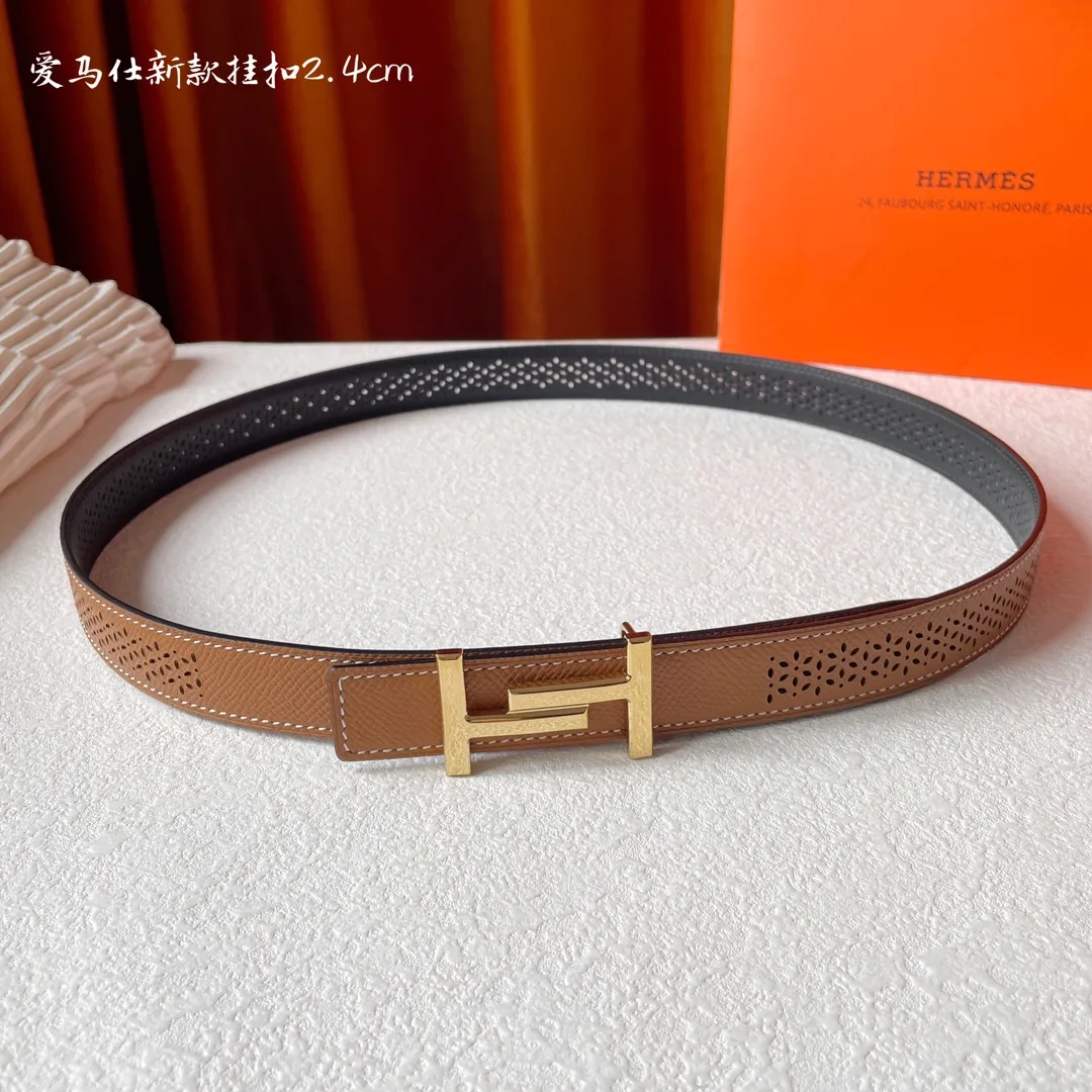 エルメス 茶色 レザーベルト HERMES - 画像 (6)