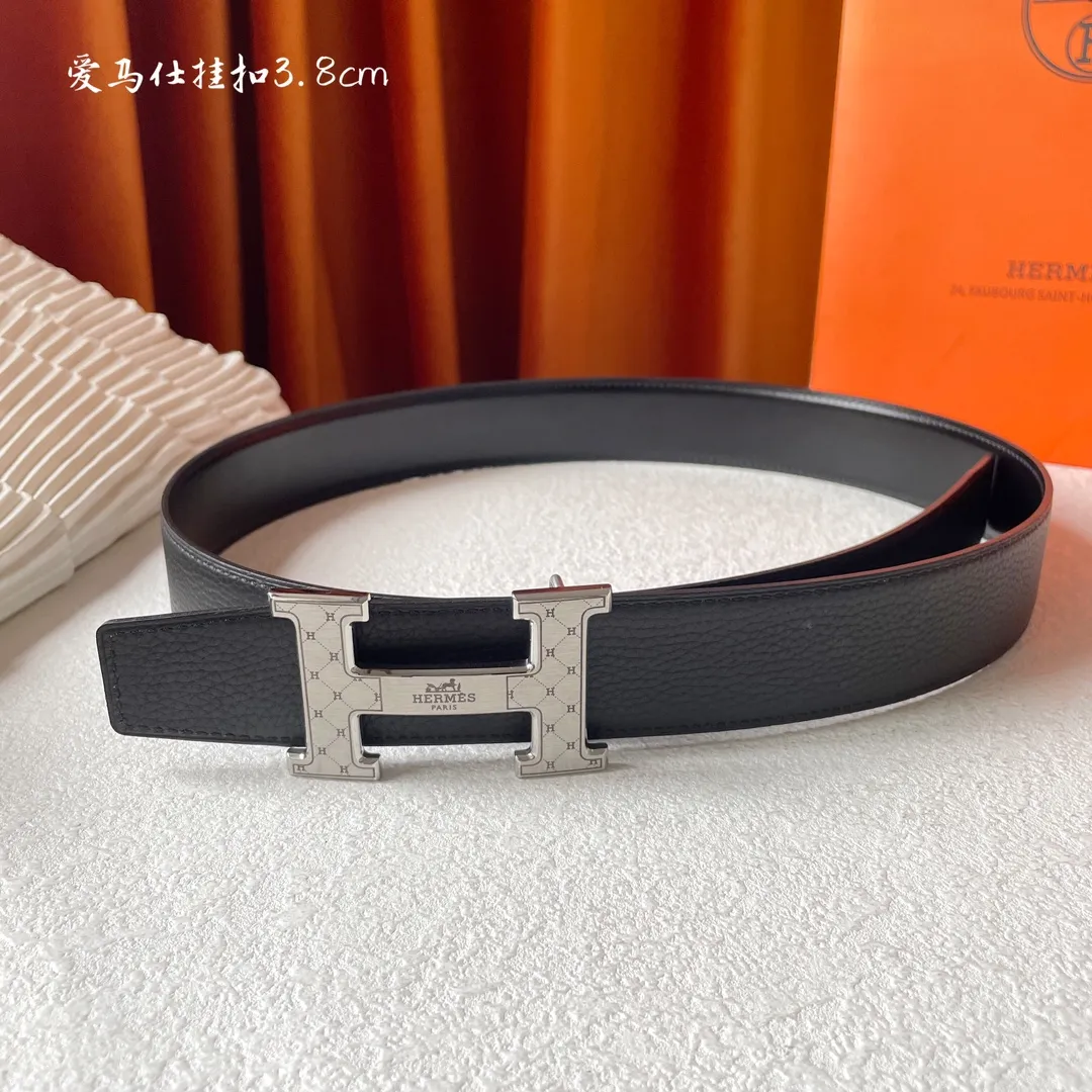 エルメス新作黒レザーベルトHバックル - 画像 (3)
