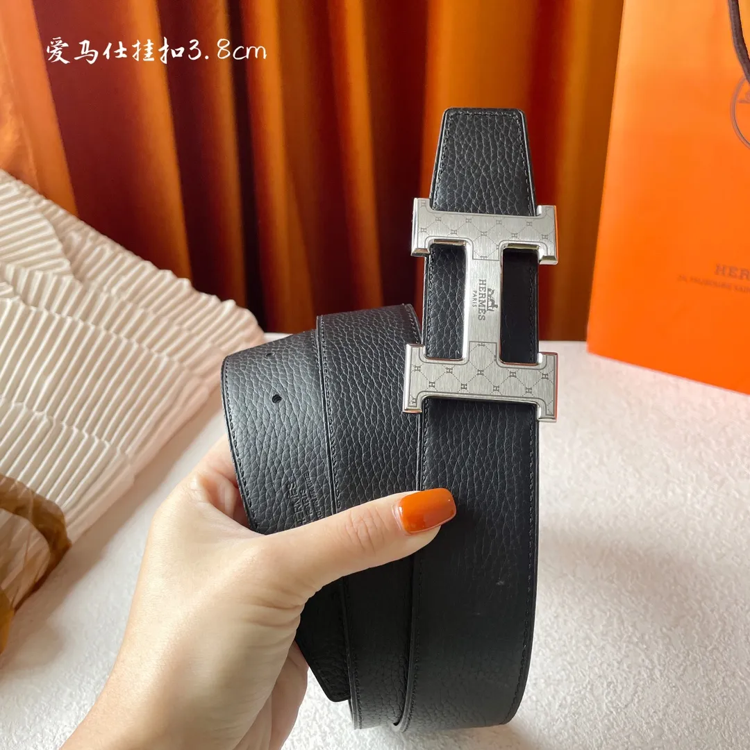 エルメス新作黒レザーベルトHバックル - 画像 (4)
