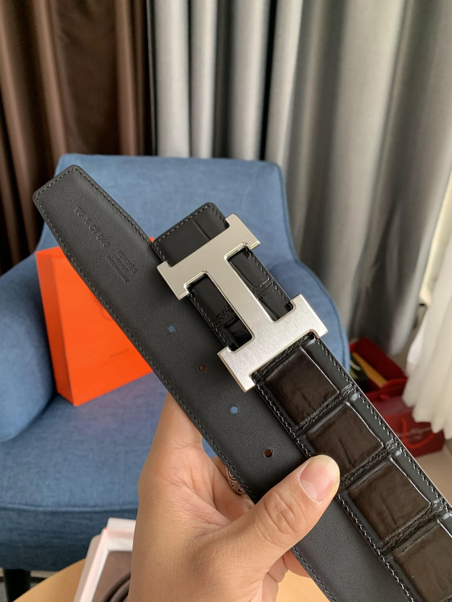 エルメス新作黒クロコダイルベルト - 画像 (4)