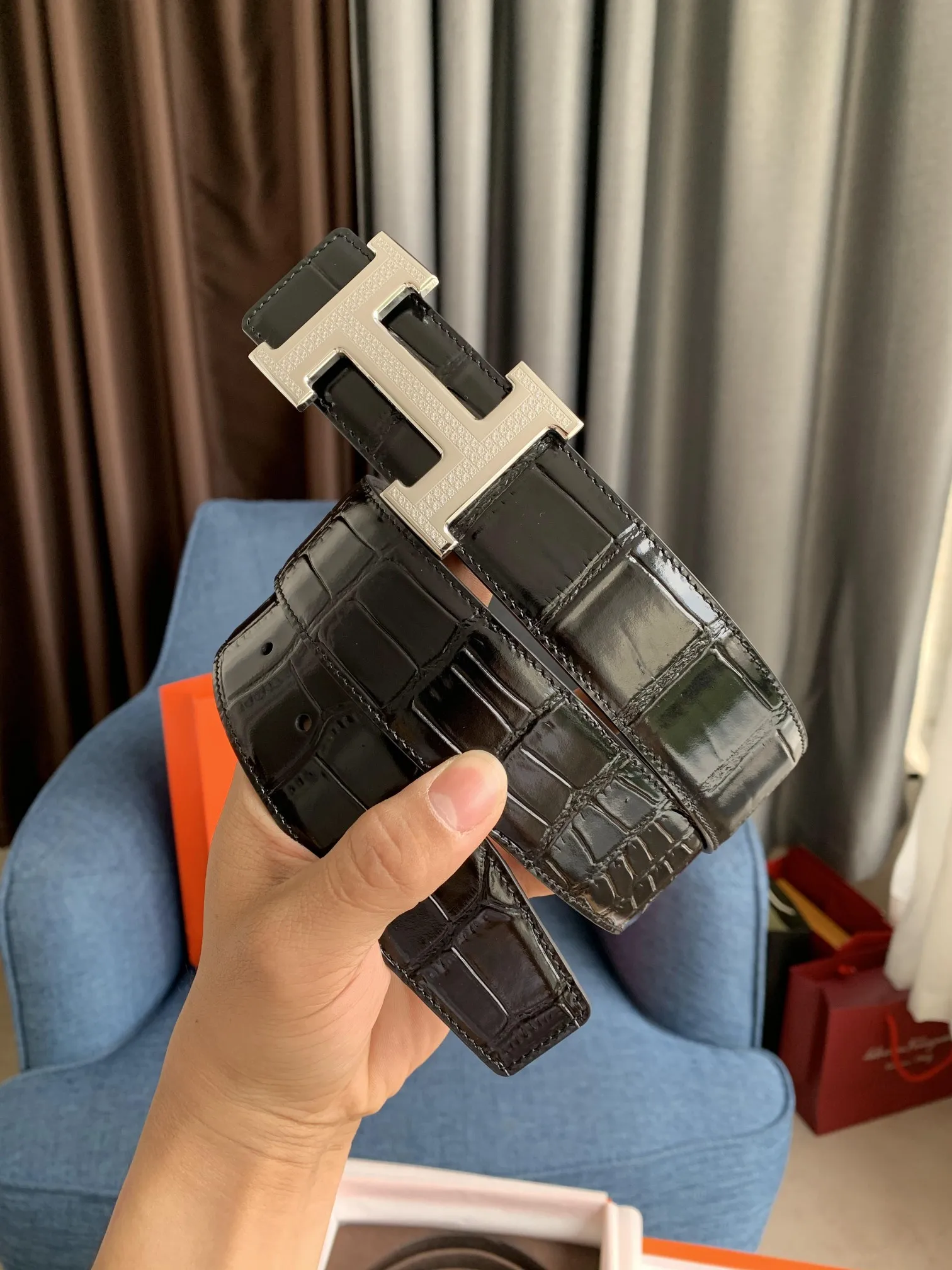 エルメス新作黒クロコダイルベルト - 画像 (3)