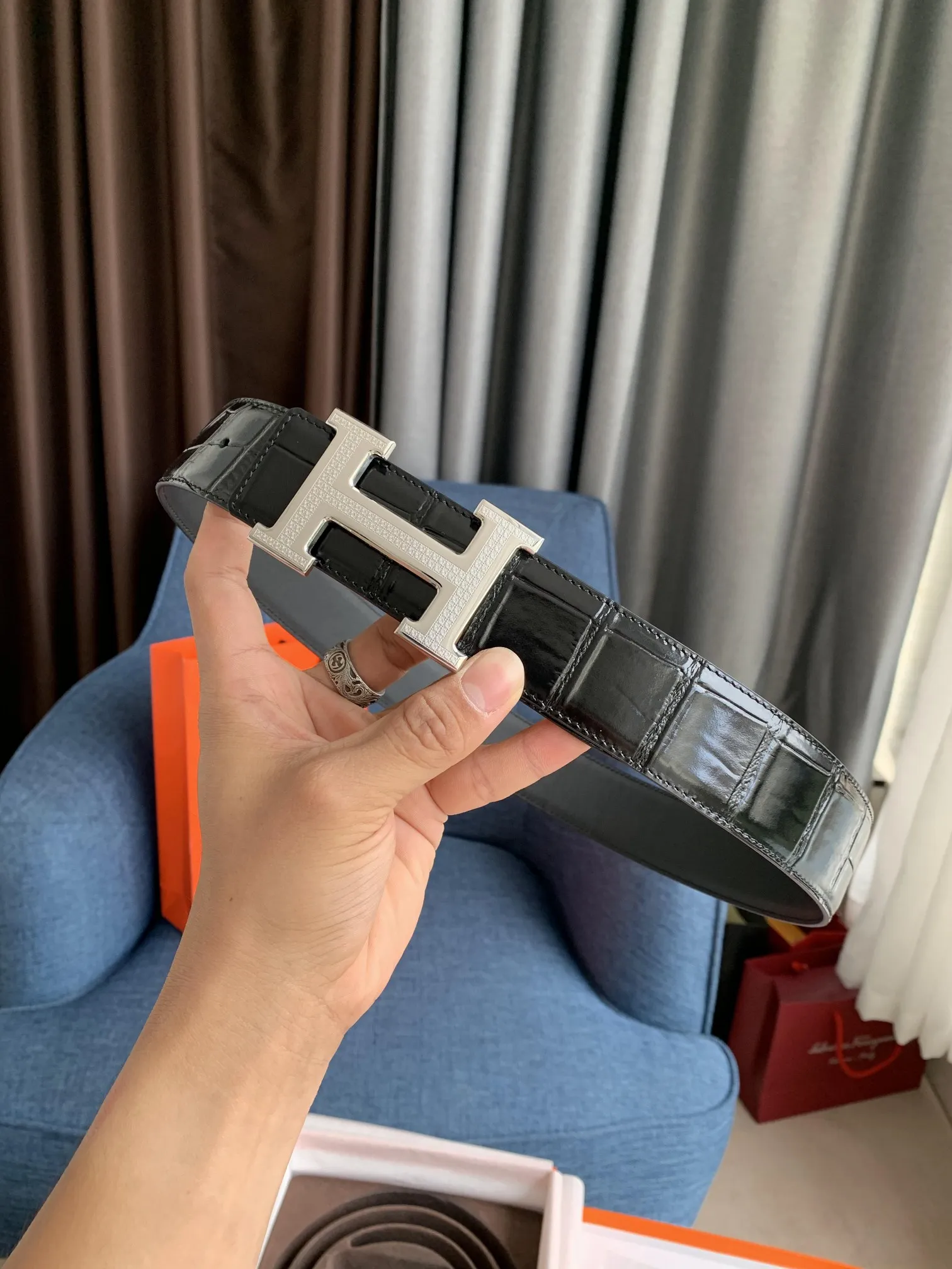 エルメス新作黒クロコダイルベルト - 画像 (5)