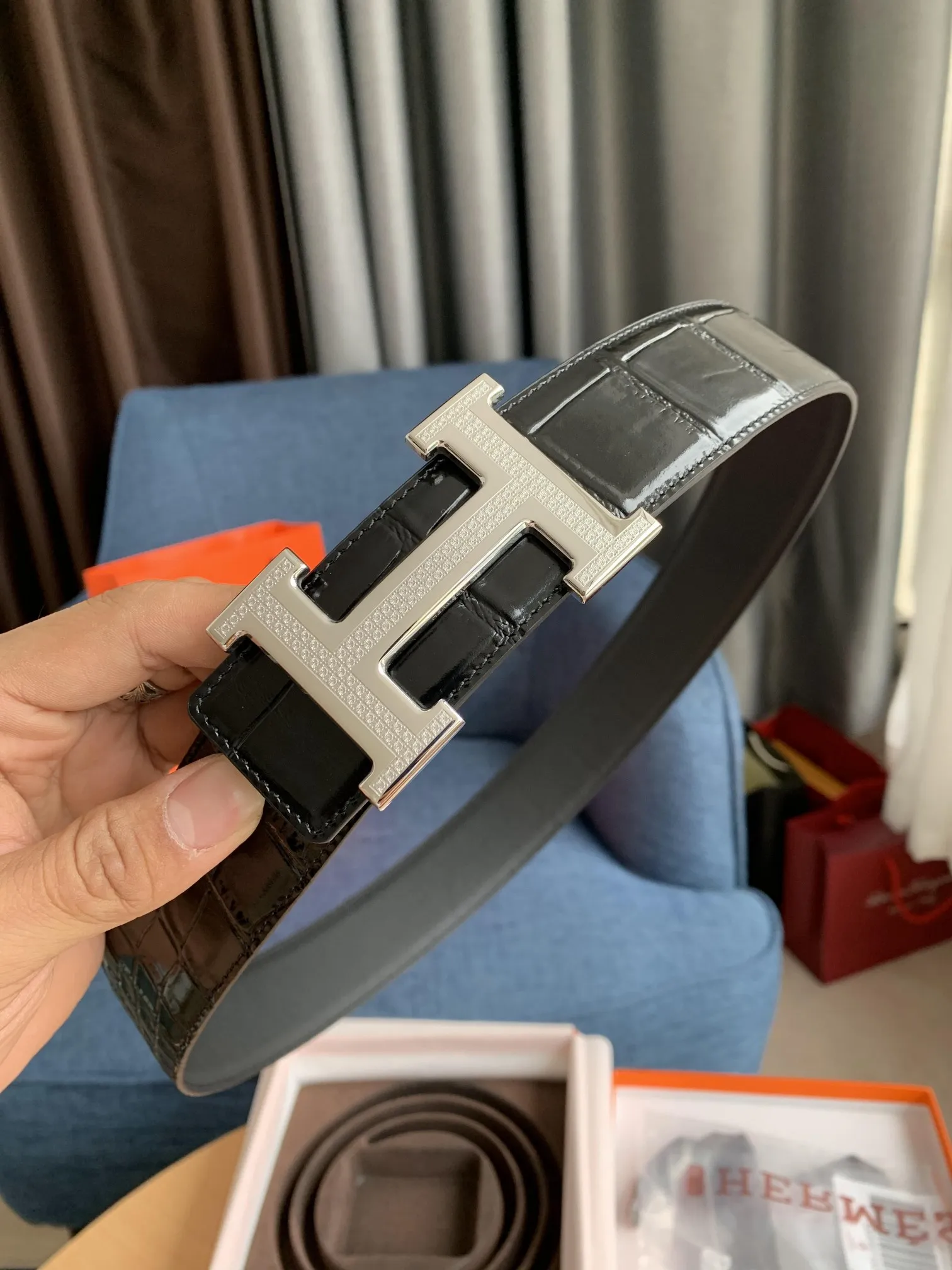 エルメス新作黒クロコダイルベルト - 画像 (6)