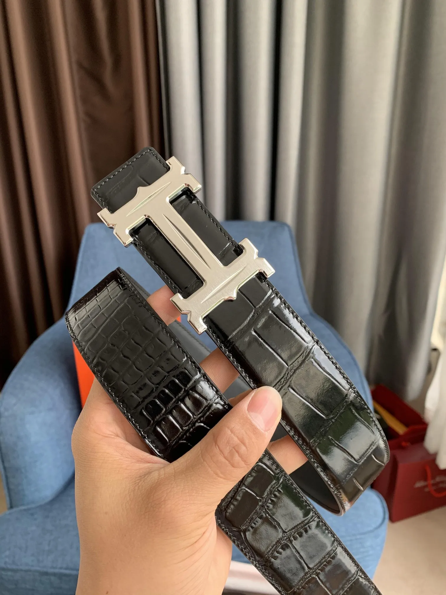 エルメス新作黒クロコダイルベルト38mm - 画像 (3)