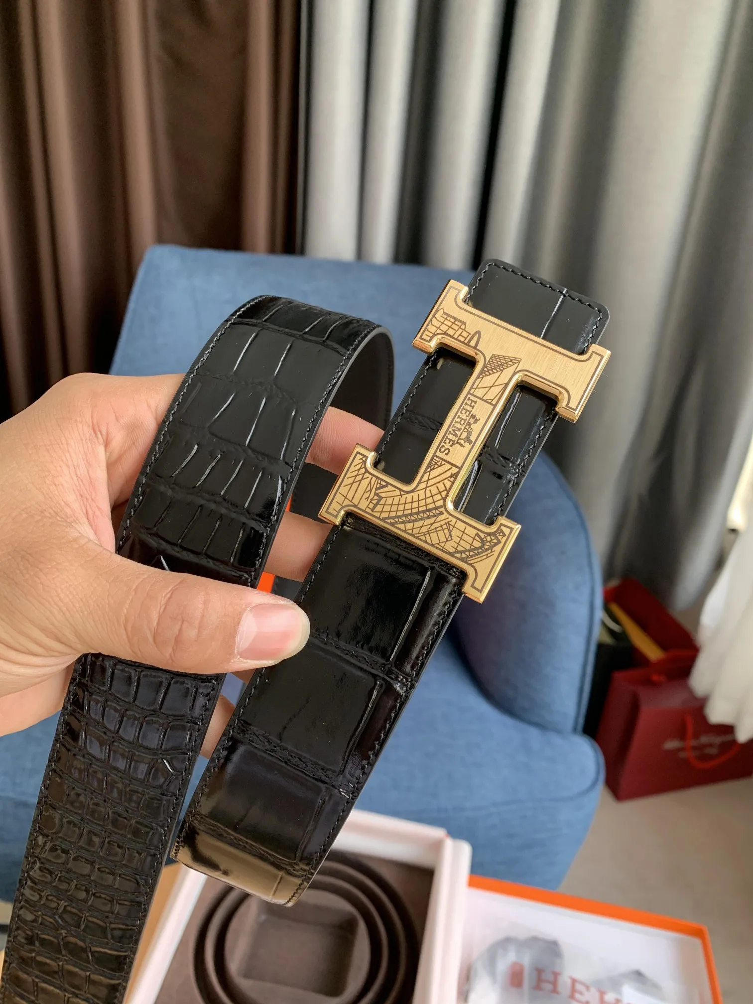エルメス新作黒クロコダイルベルト - 画像 (3)