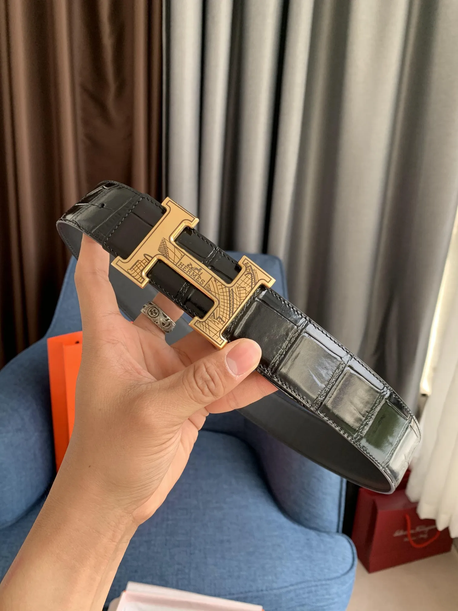 エルメス新作黒クロコダイルベルト - 画像 (6)