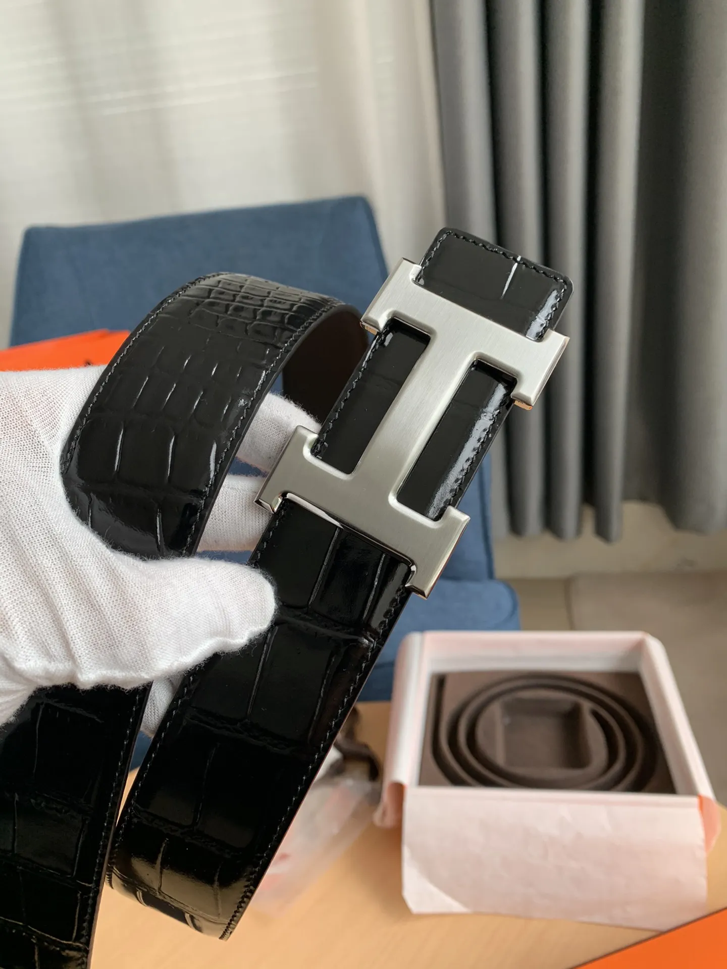 エルメス新作黒クロコダイルベルト - 画像 (3)
