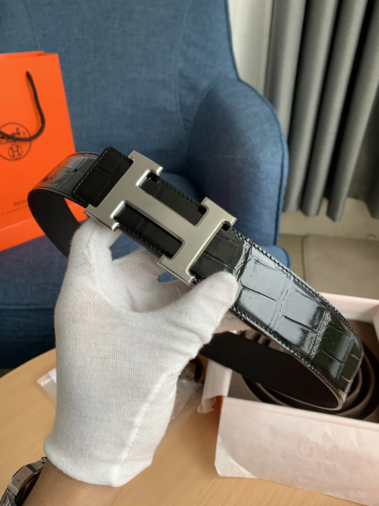 エルメス新作黒クロコダイルベルト - 画像 (6)