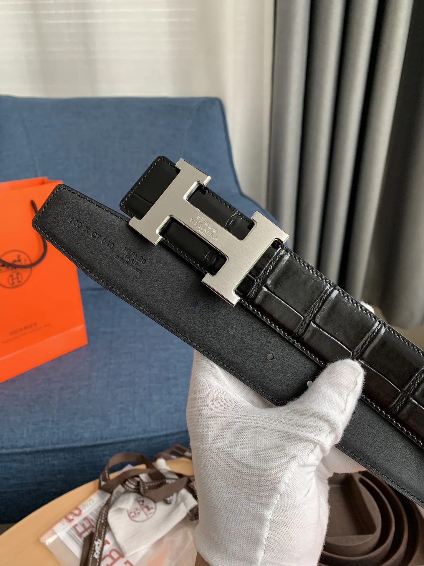 エルメス新作黒クロコダイルベルト - 画像 (4)