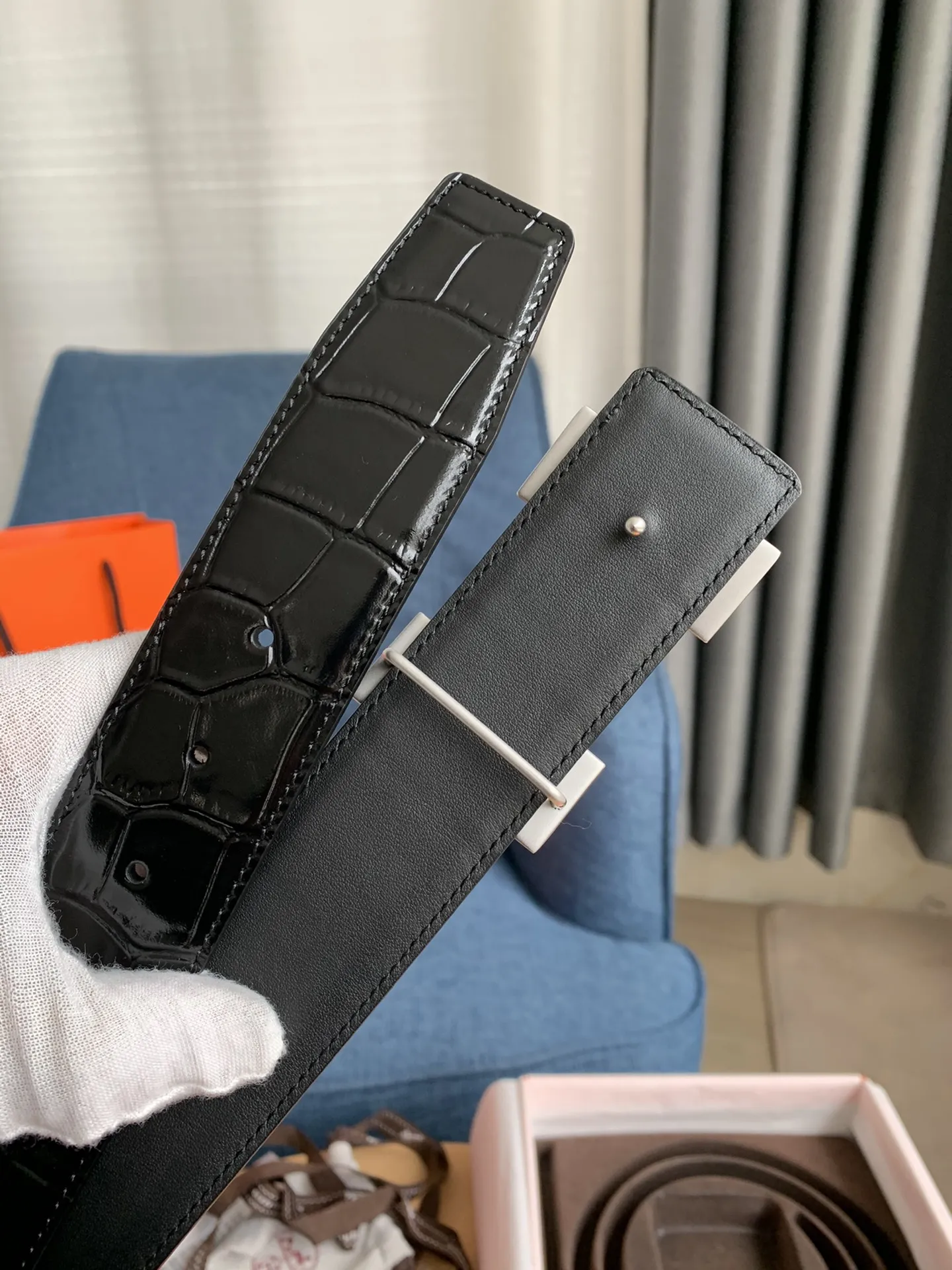 エルメス新作黒クロコダイルベルト - 画像 (5)