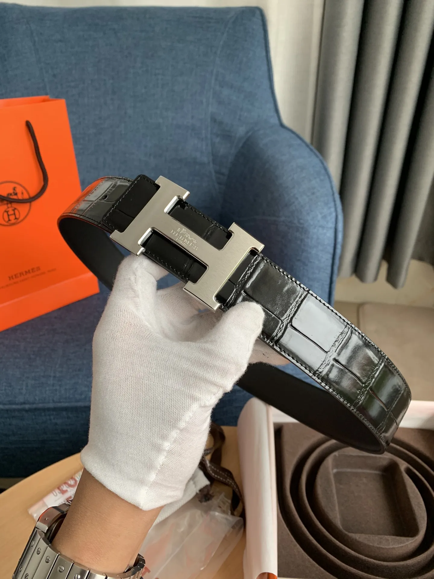 エルメス新作黒クロコダイルベルト - 画像 (6)