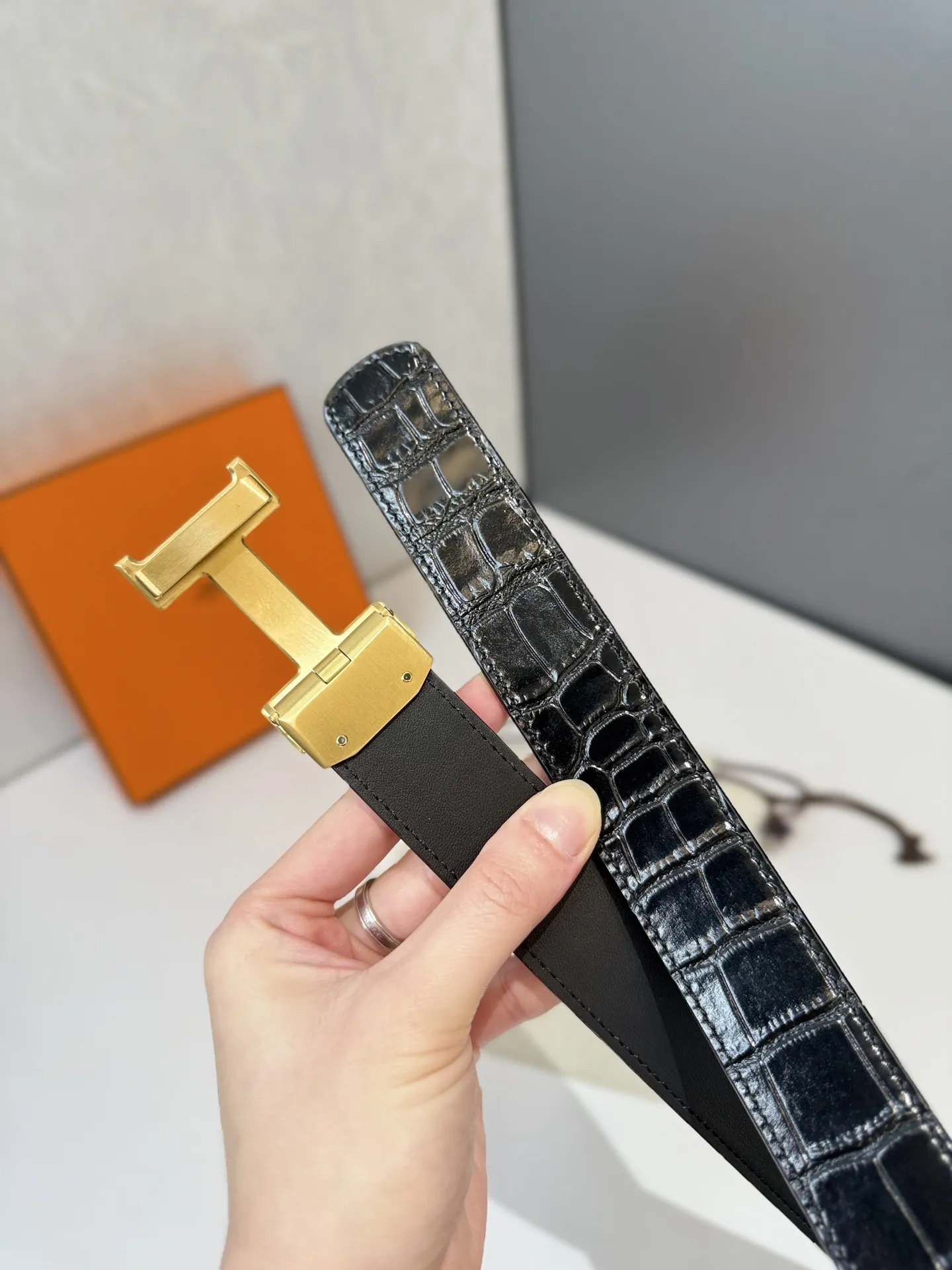 エルメス新作ブラッククロコダイルベルト - 画像 (7)