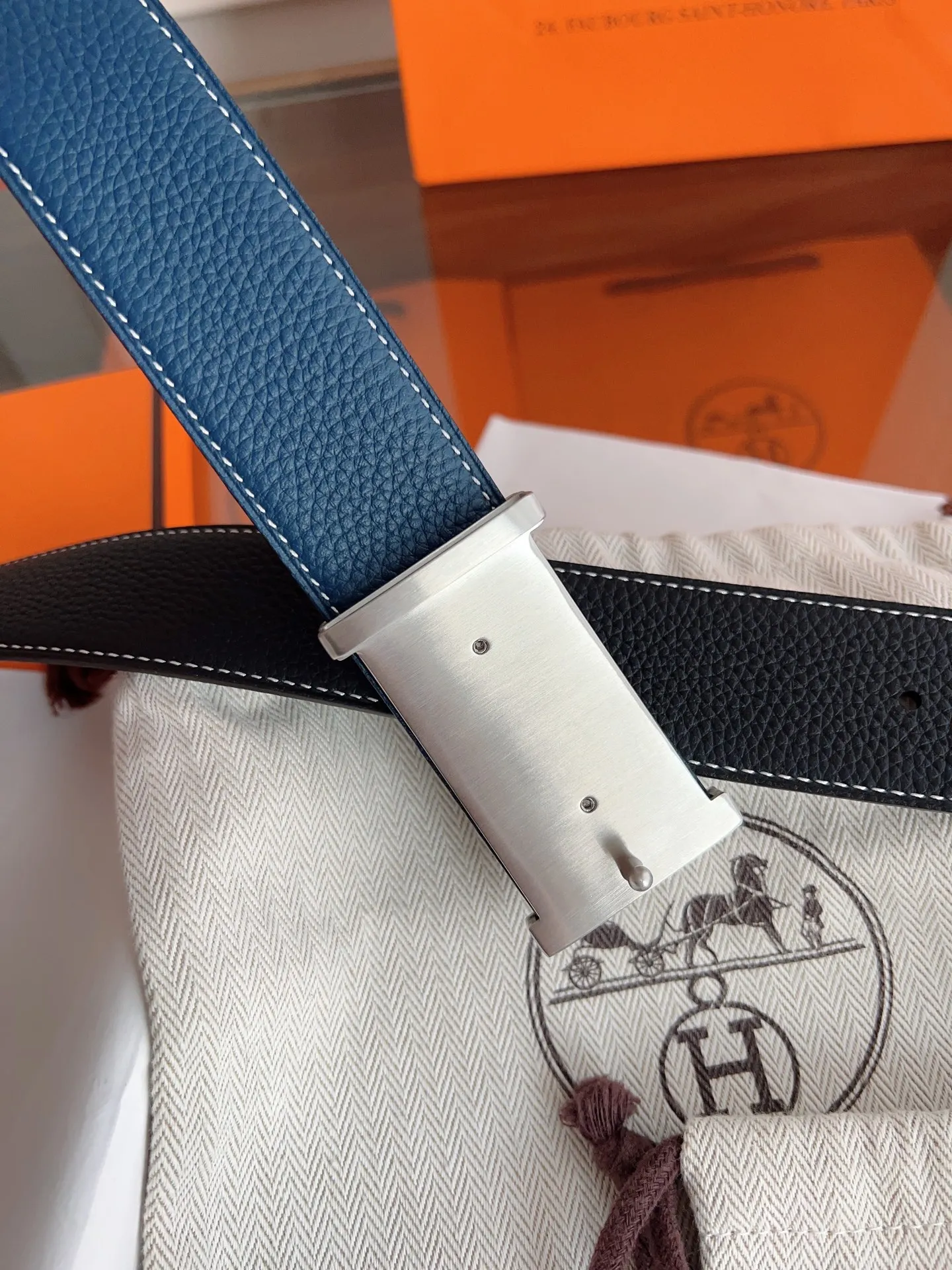 エルメス 新作 ダークブルー ベルト - 画像 (5)