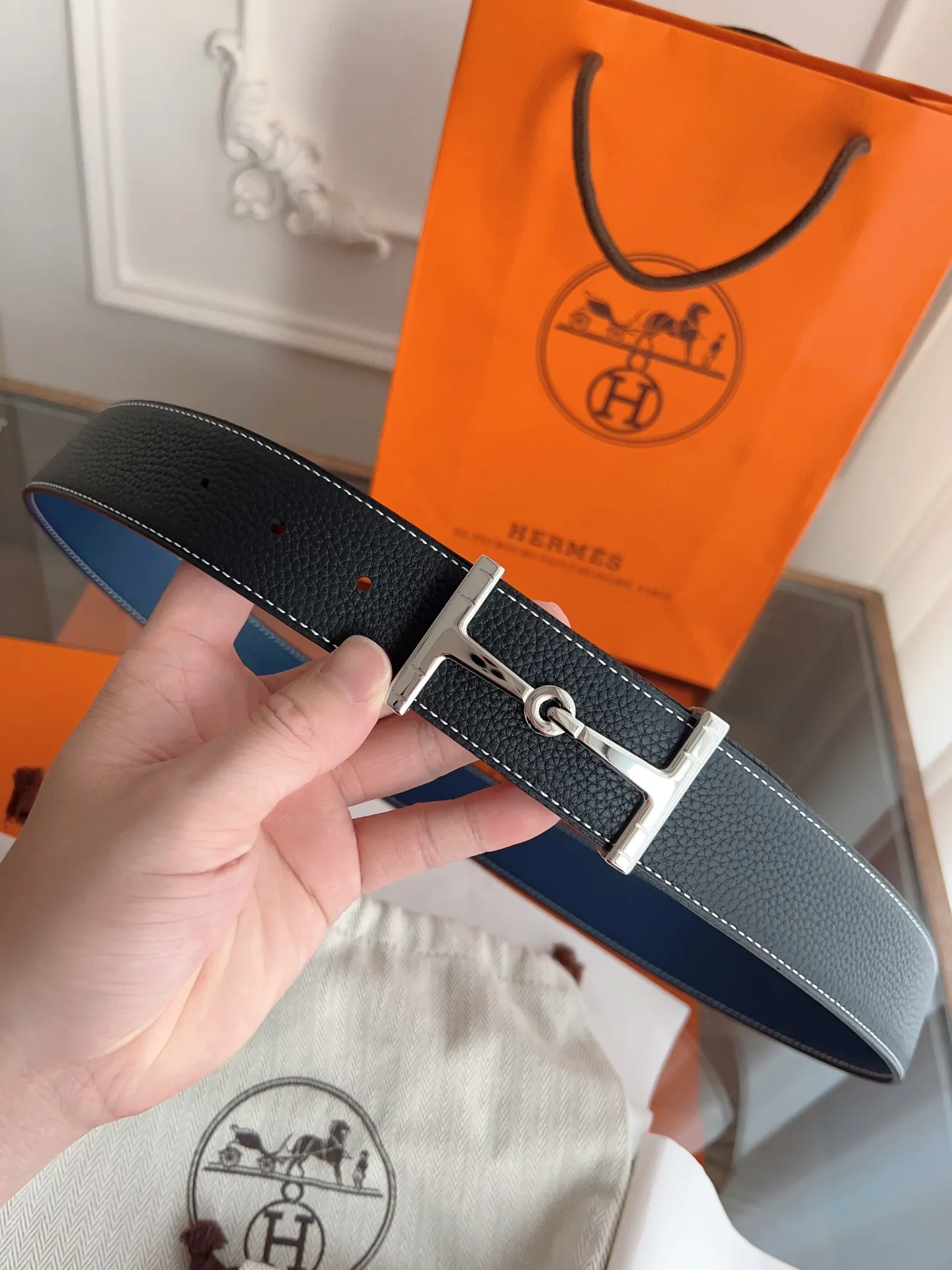 エルメス 新作 ダークブルー ベルト - 画像 (6)
