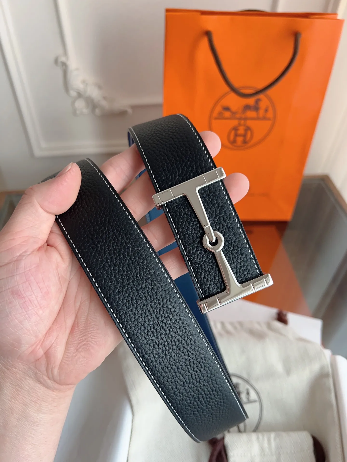 エルメス 新作 ダークブルー ベルト - 画像 (9)