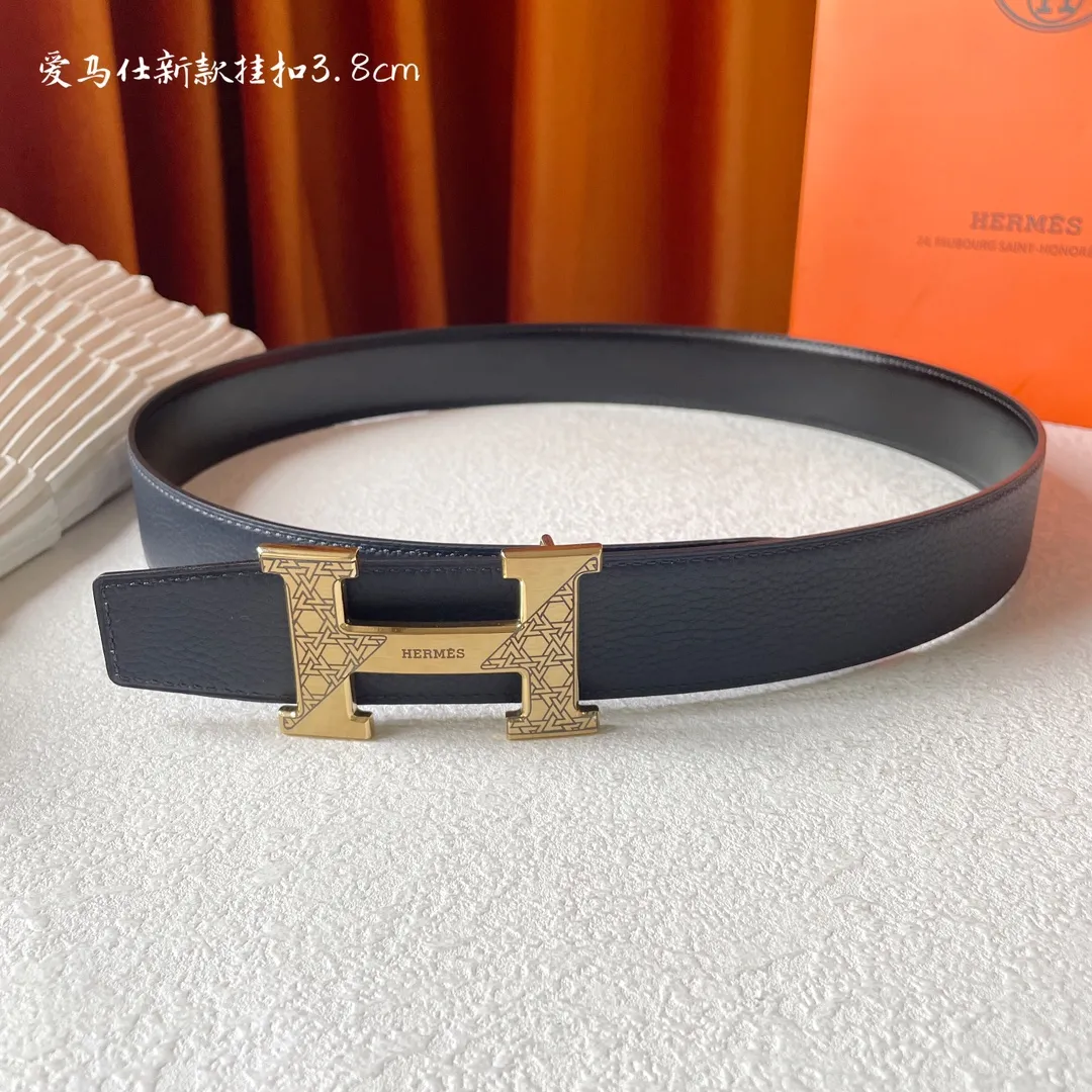 エルメス新作黒レザーベルトHバックル - 画像 (3)