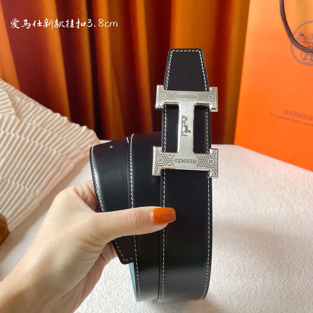 エルメス新作黒レザーベルトHバックル - 画像 (4)