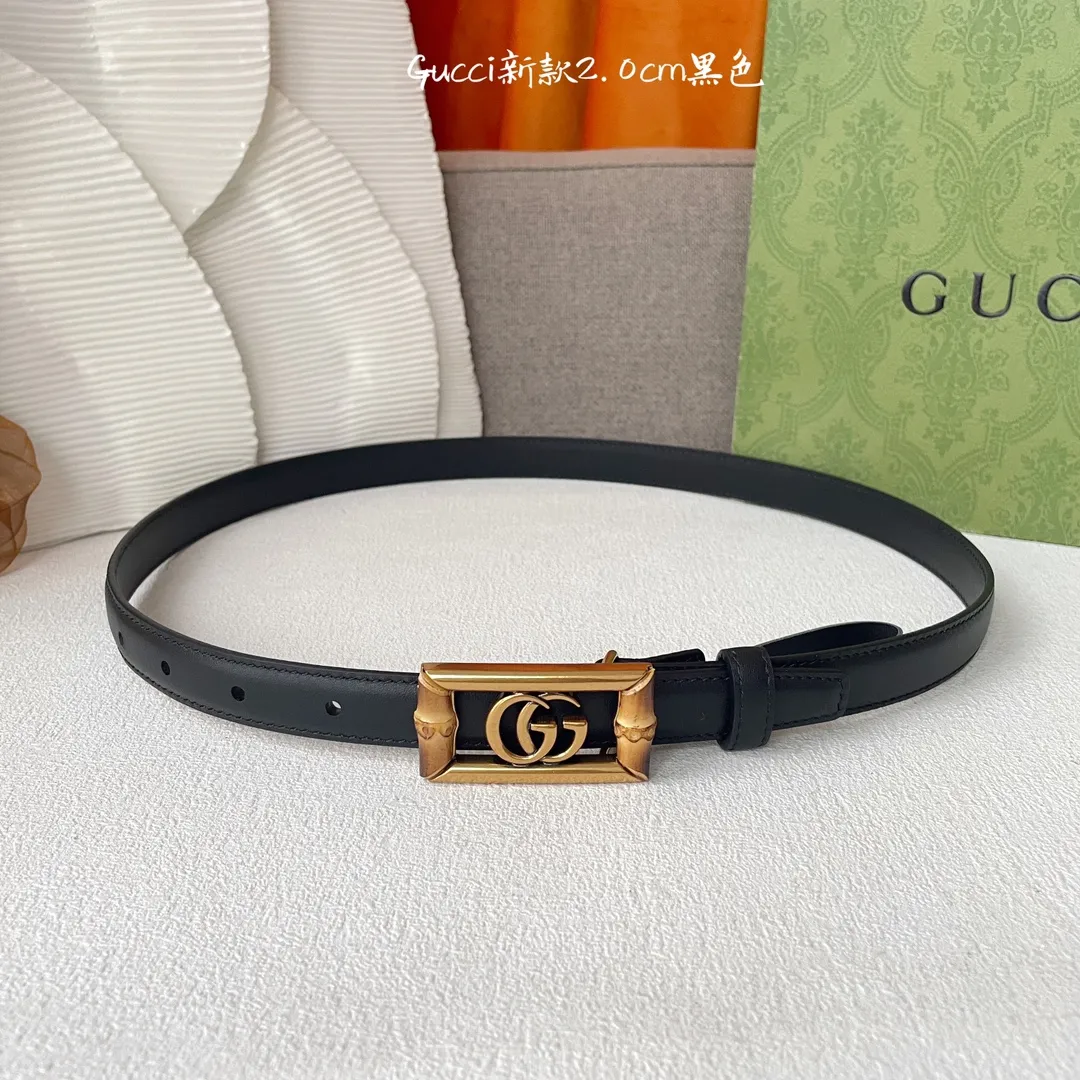 Gucci 黒色クラシックベルト 2.0cm幅 - 画像 (6)