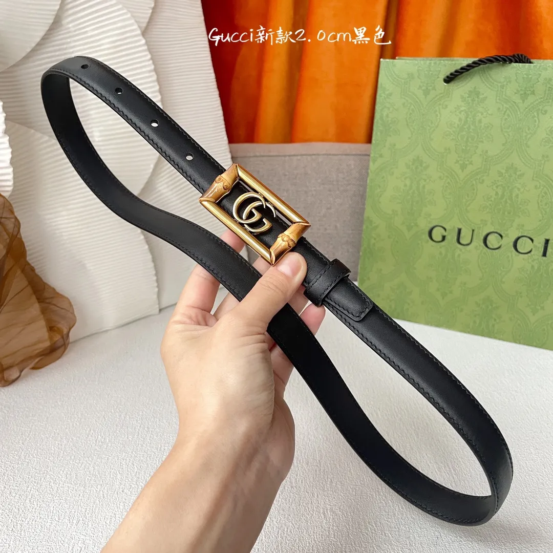 Gucci 黒色クラシックベルト 2.0cm幅 - 画像 (7)