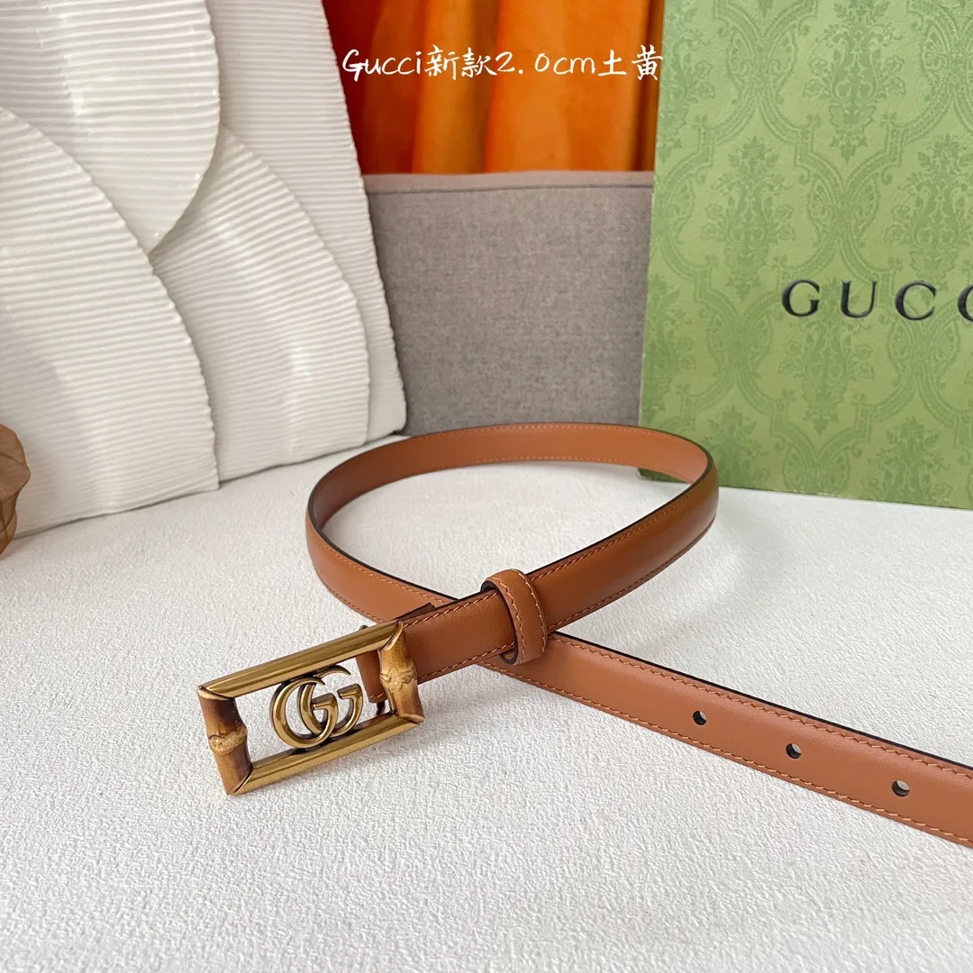 Gucci クラシックベルト タンカラー 2.0cm幅 - 画像 (4)