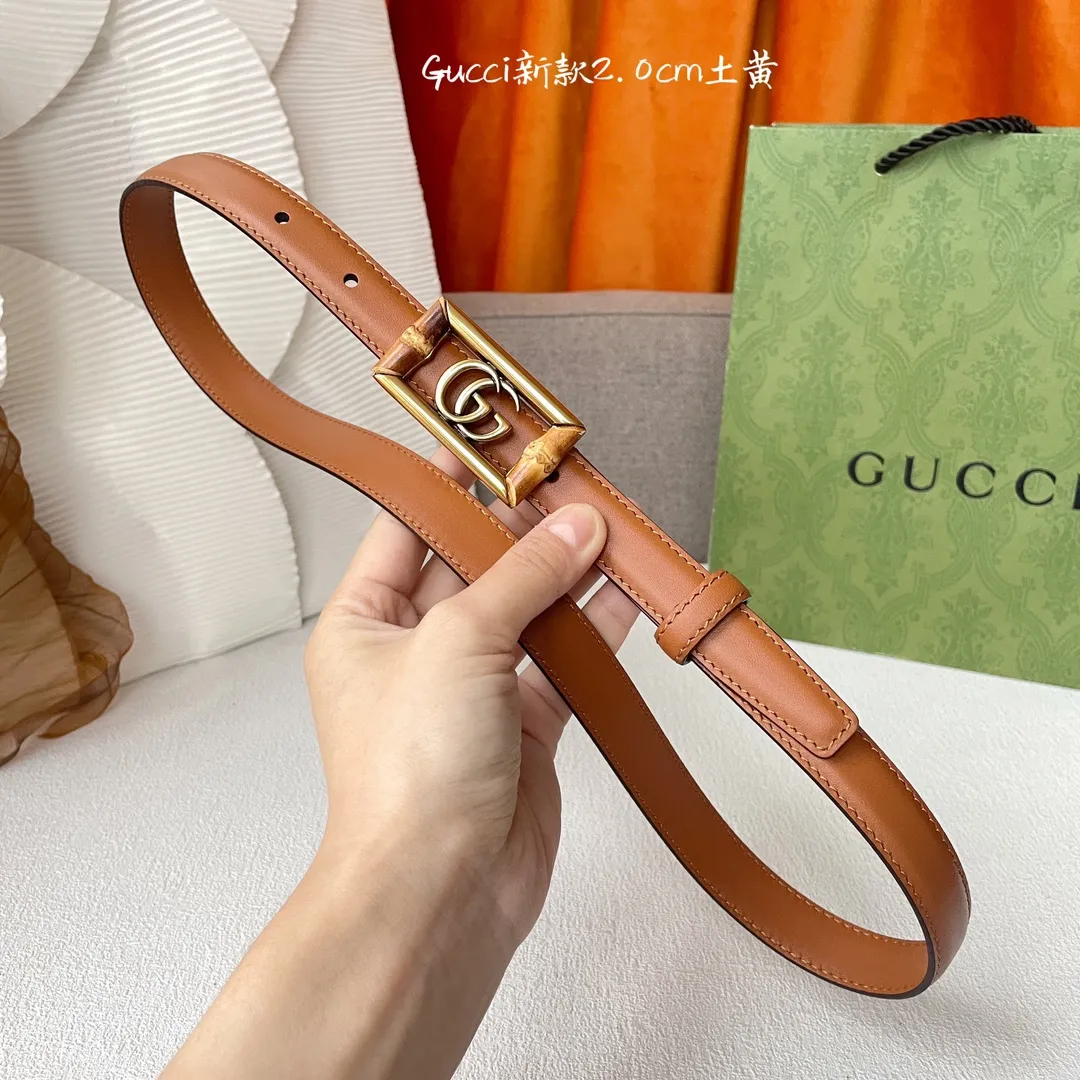 Gucci クラシックベルト タンカラー 2.0cm幅 - 画像 (7)