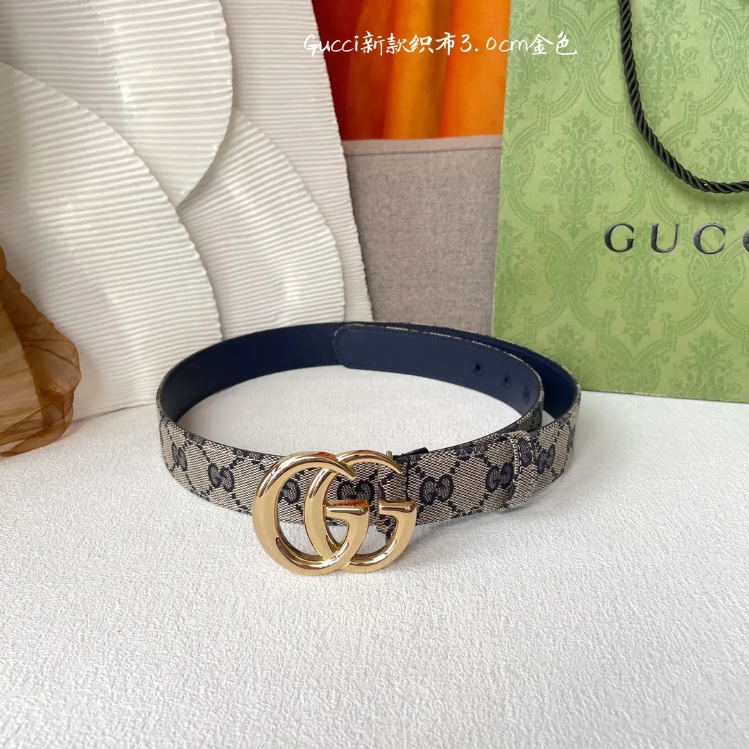 Gucci ベルト ブラック GG柄 3.0Cm幅 - 画像 (3)