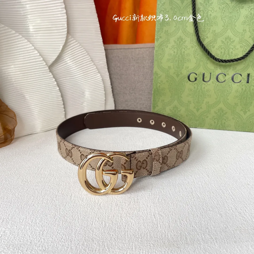 Gucci ベージュ 織布面ベルト 3.0Cm - 画像 (3)