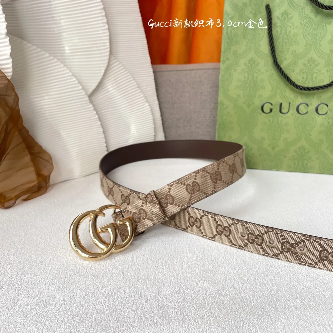 Gucci ベージュ 織布面ベルト 3.0Cm - 画像 (4)