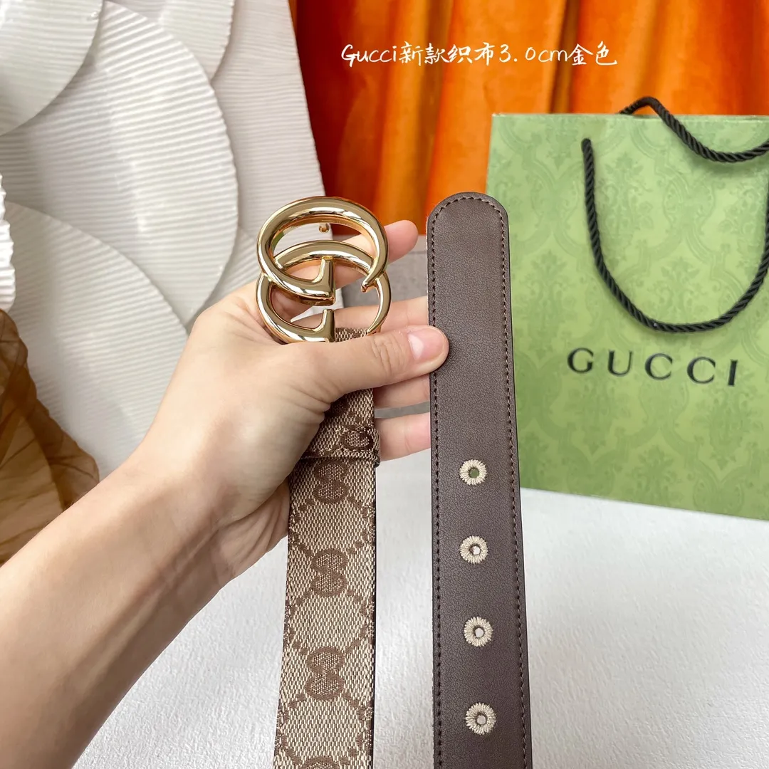 Gucci ベージュ 織布面ベルト 3.0Cm - 画像 (5)