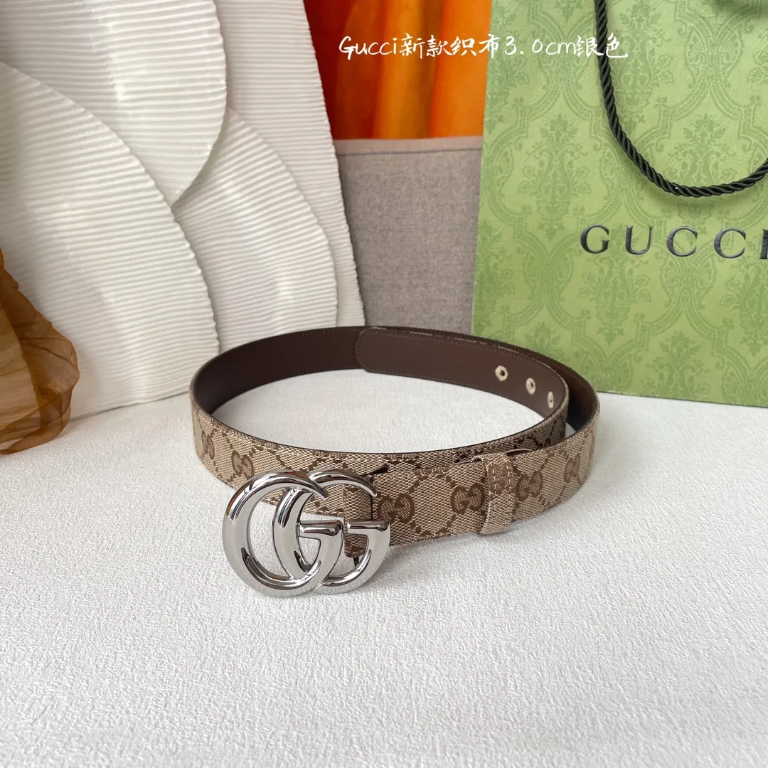 Gucci ベージュ 織布面ベルト 3.0Cm スタイル - 画像 (3)