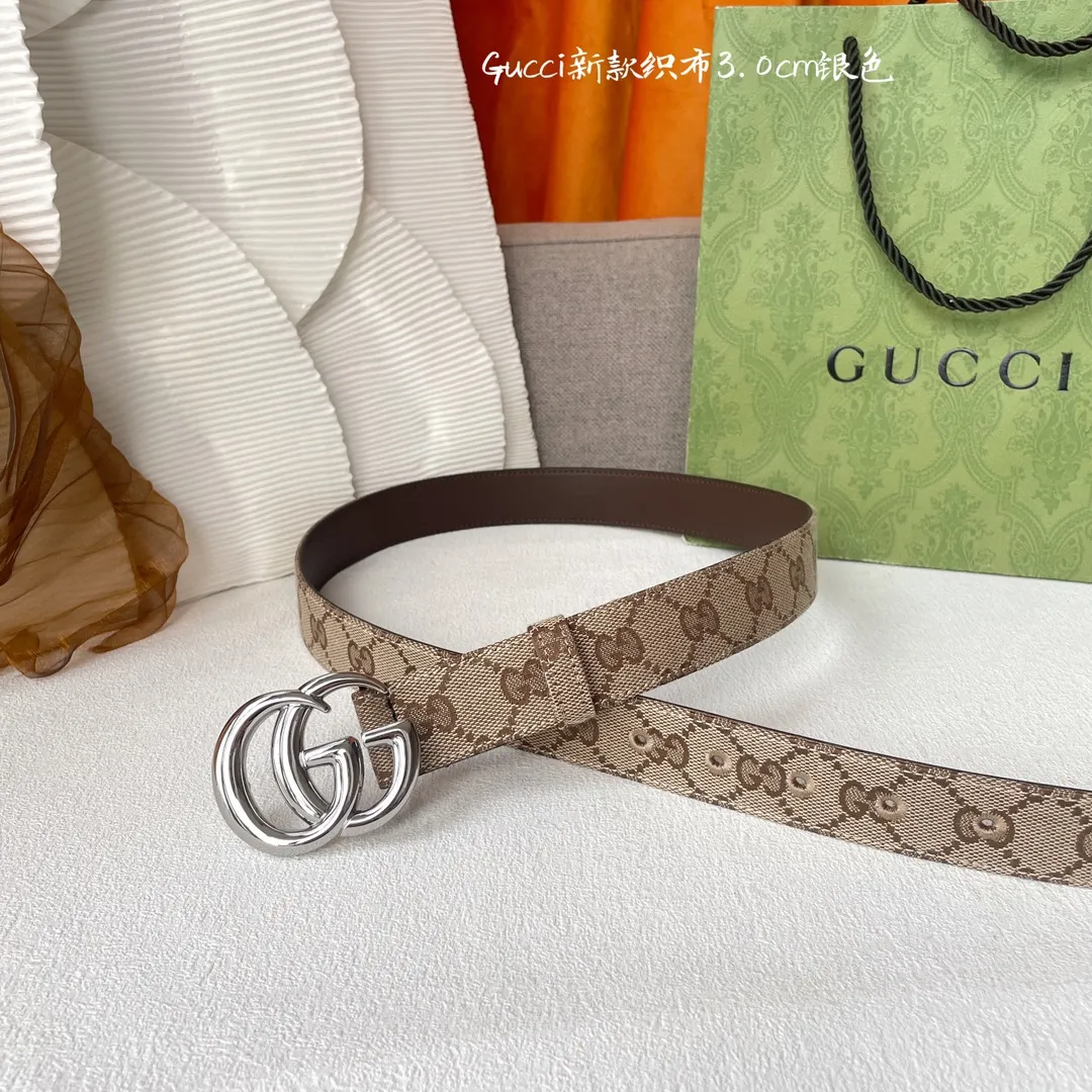 Gucci ベージュ 織布面ベルト 3.0Cm スタイル - 画像 (4)